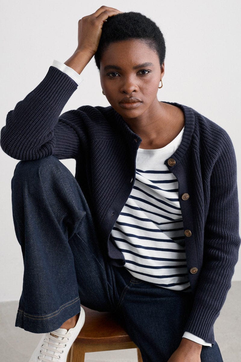 Potters Meadow Organic Cotton Cardigan - Maritime - Image 4