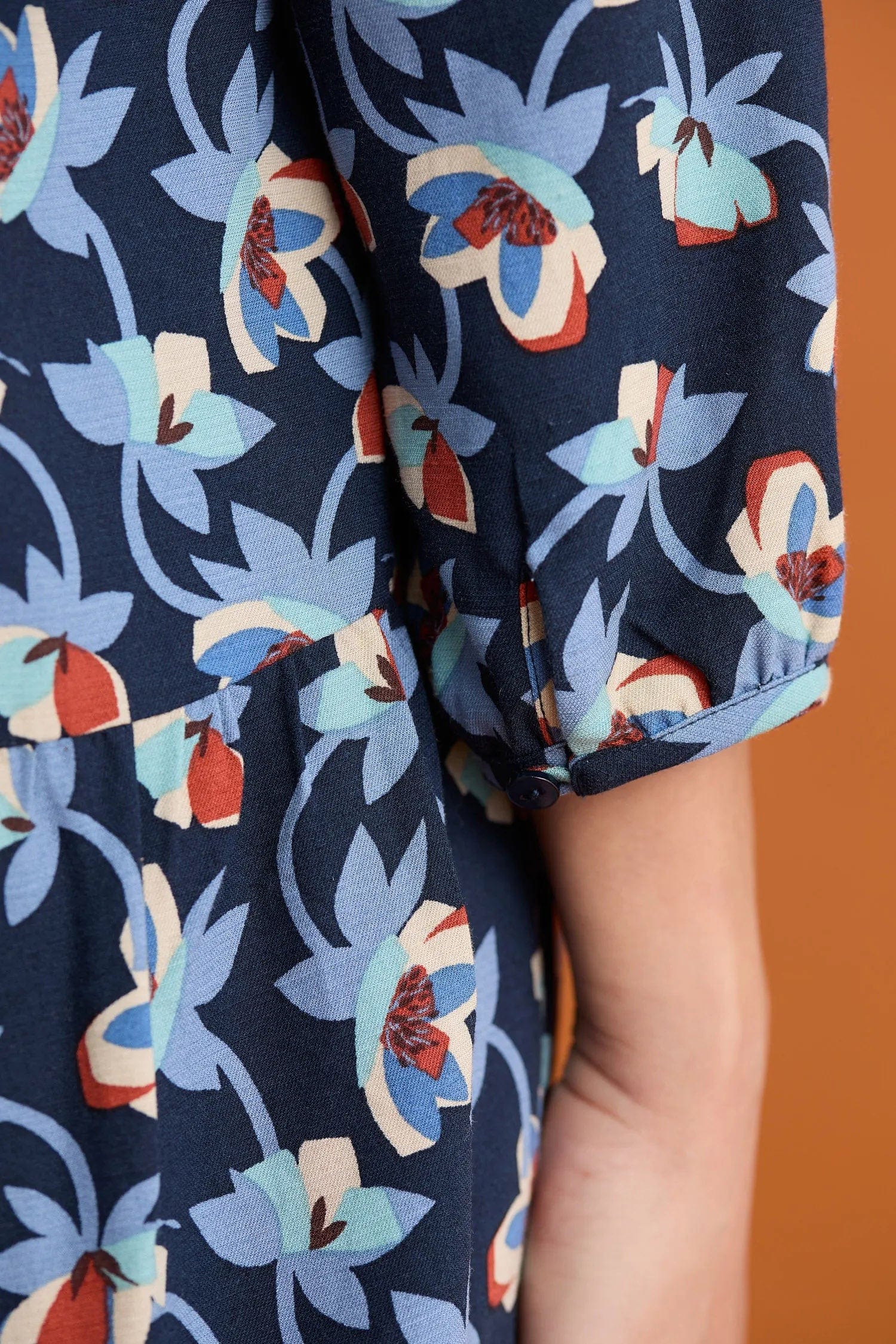 Proctor Tiered Dress - Hellebore Collage Maritime - Image 4