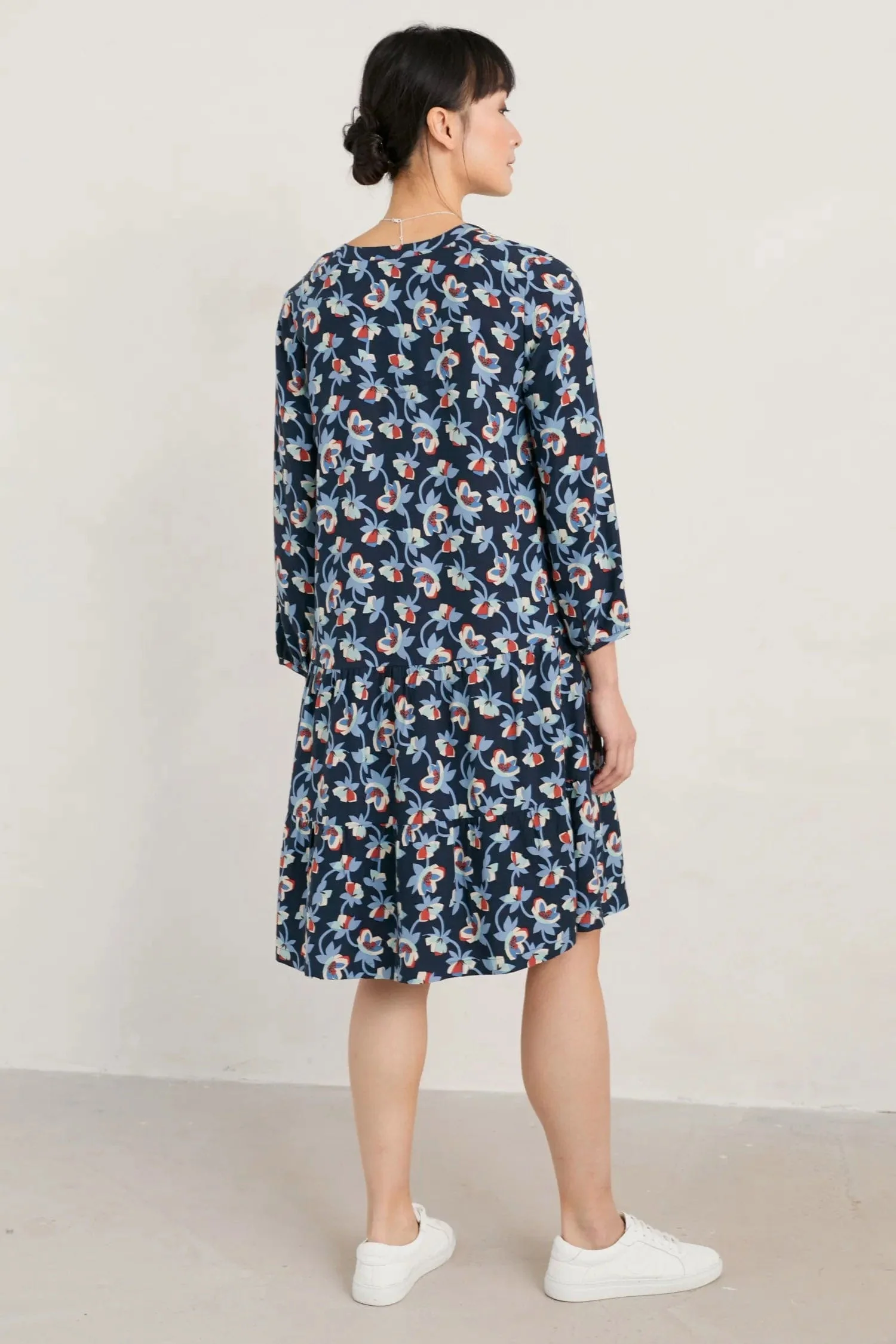 Proctor Tiered Dress - Hellebore Collage Maritime - Image 5