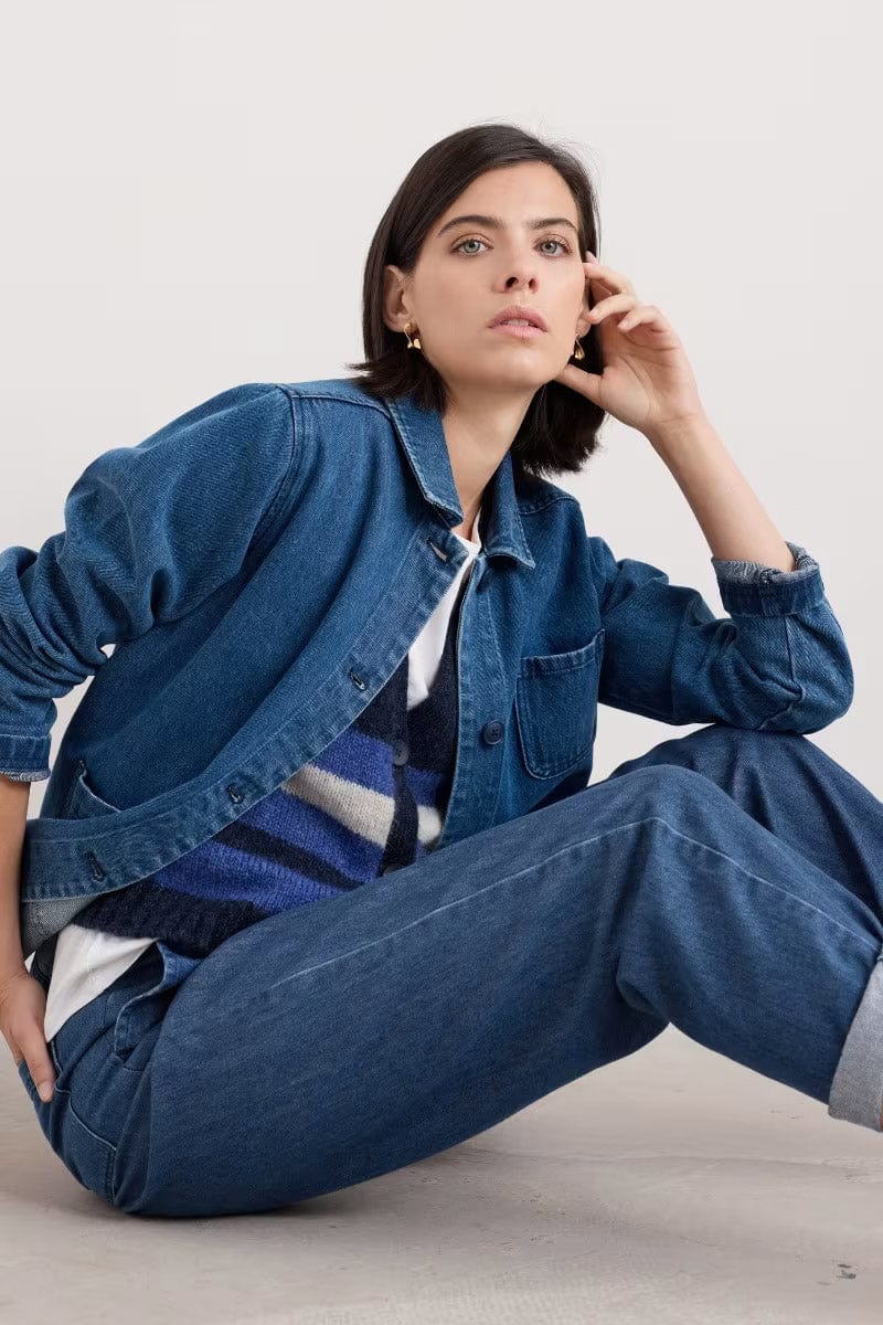 Reading Rocks Denim Jacket - Mid Wash High Twist - Image 2