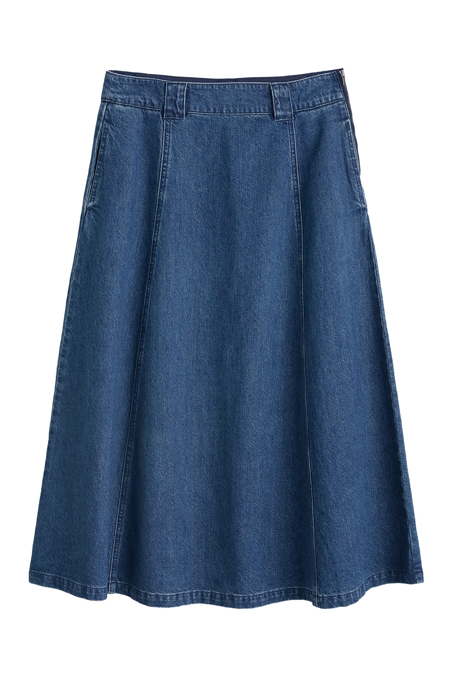 Restharrow Denim Skirt - Mid Wash