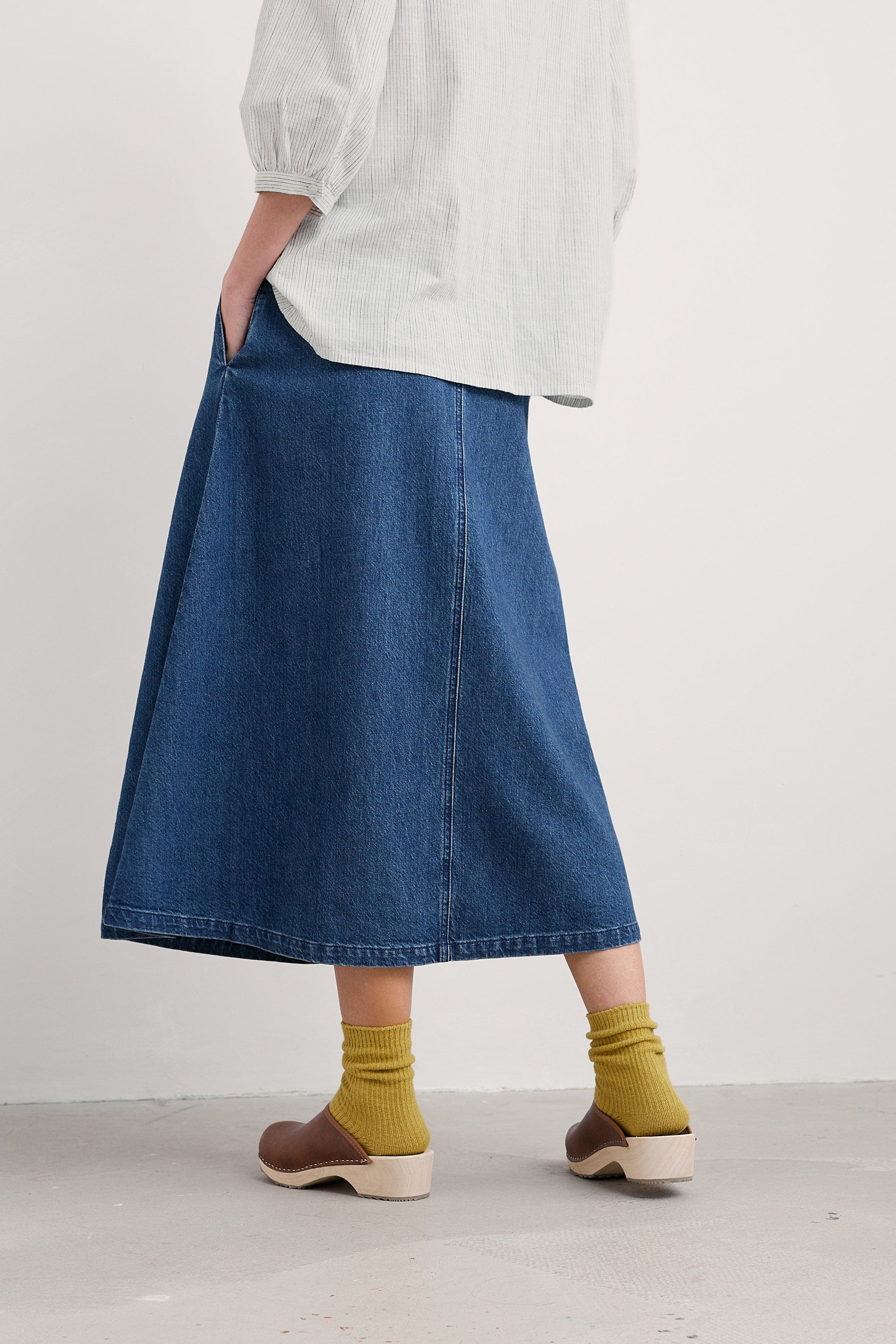 Restharrow Denim Skirt - Mid Wash - Image 3
