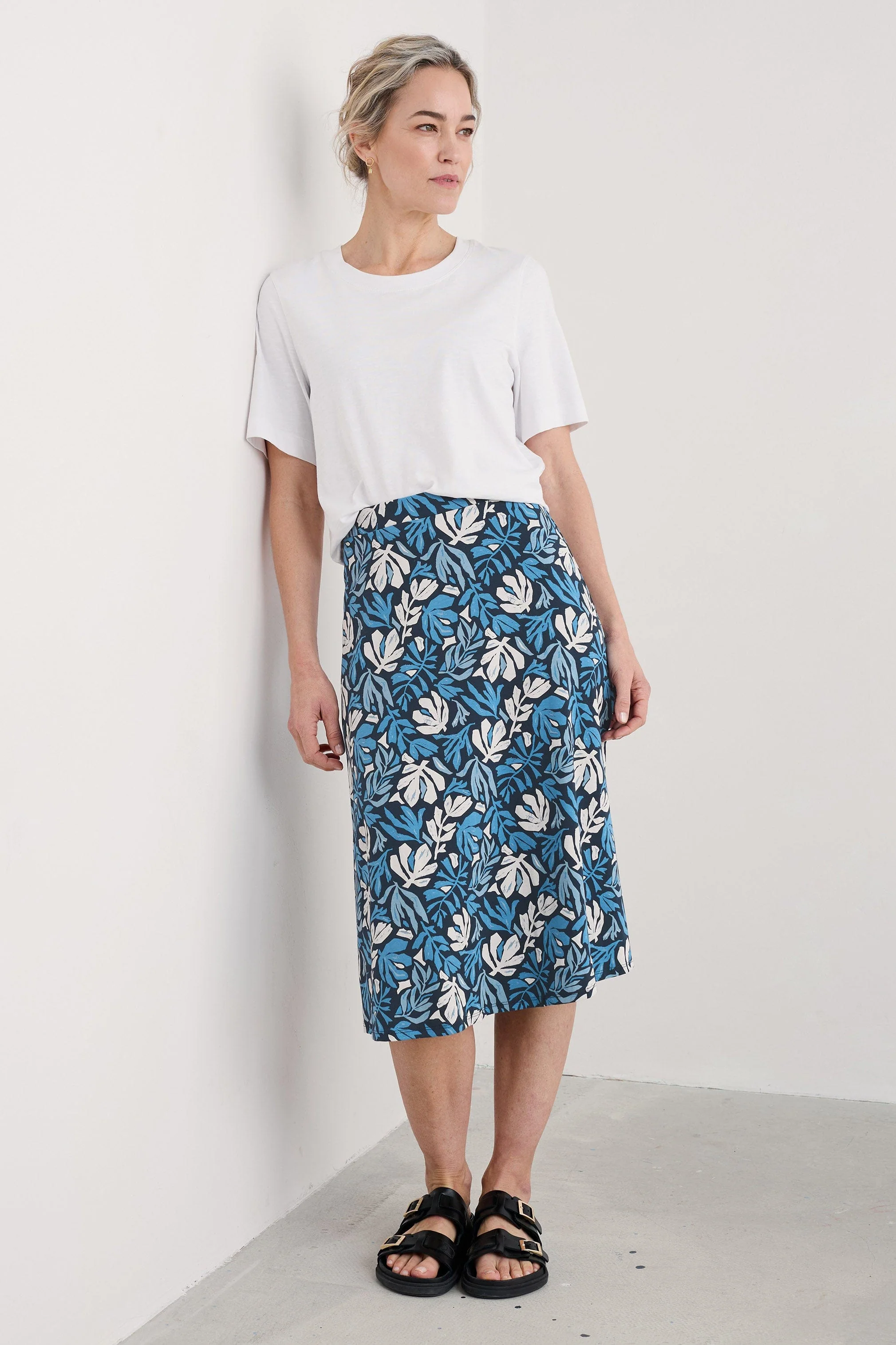 Rose A-Line Skirt - Cut Out Seaweed Maritime - Image 2