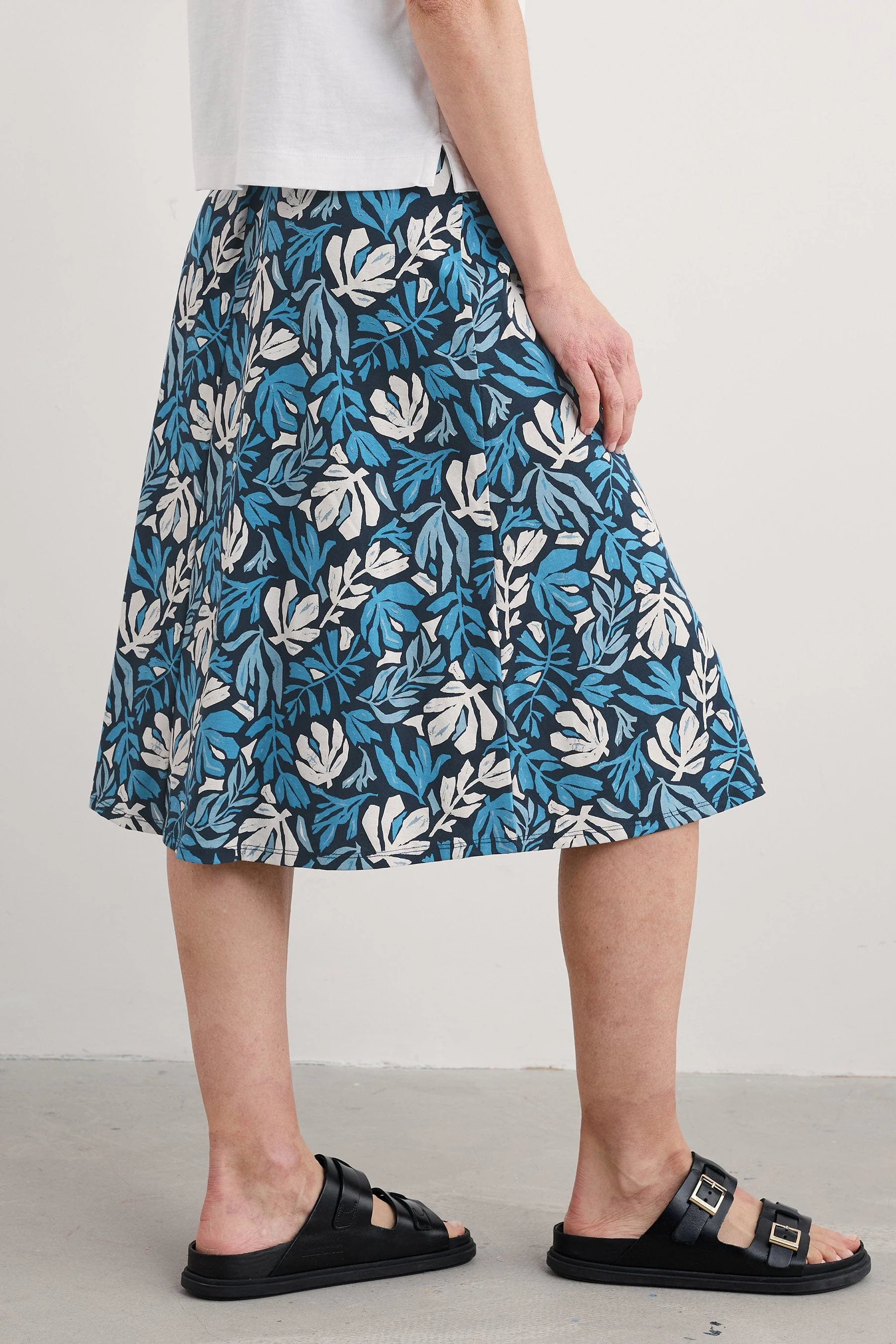 Rose A-Line Skirt - Cut Out Seaweed Maritime - Image 4