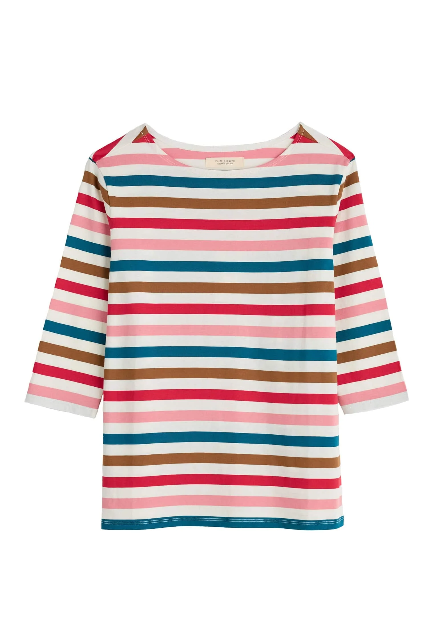 Sailor 3/4 Sleeve Top - Quad Scallion Pink Sky