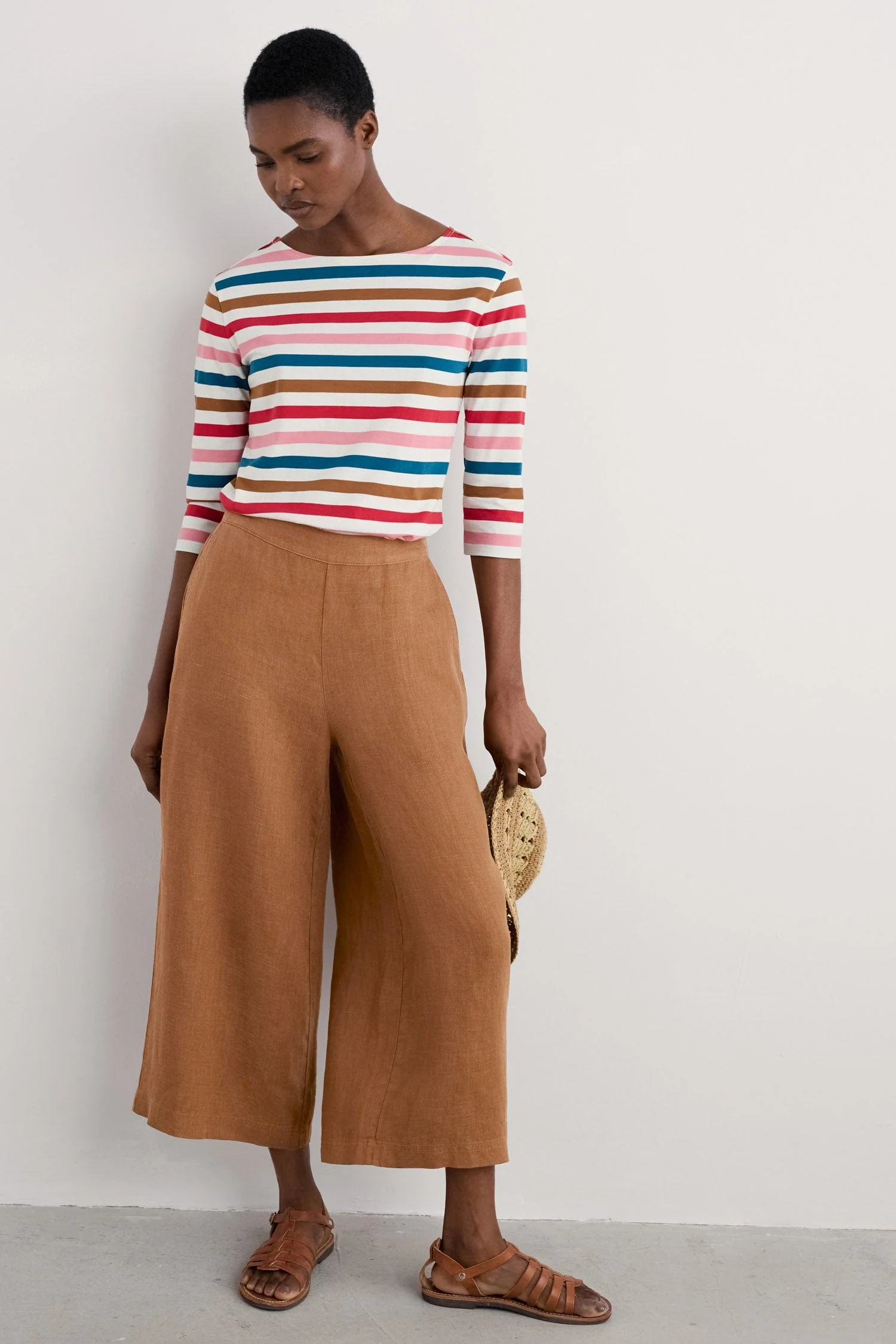 Sailor 3/4 Sleeve Top - Quad Scallion Pink Sky - Image 5