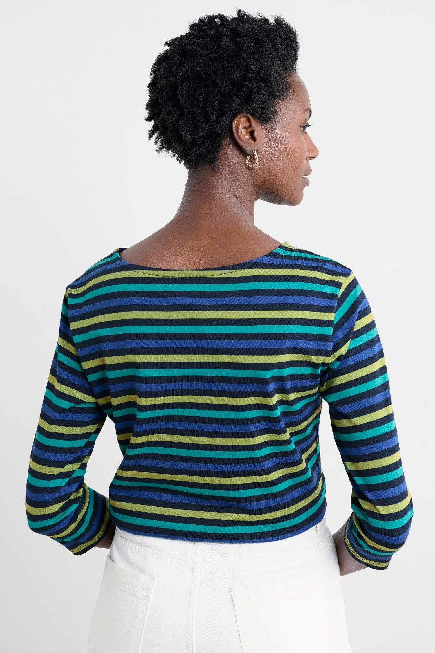 Sailor 3/4 Sleeve Top - Tri Mini Cornish Emulsion - Image 5