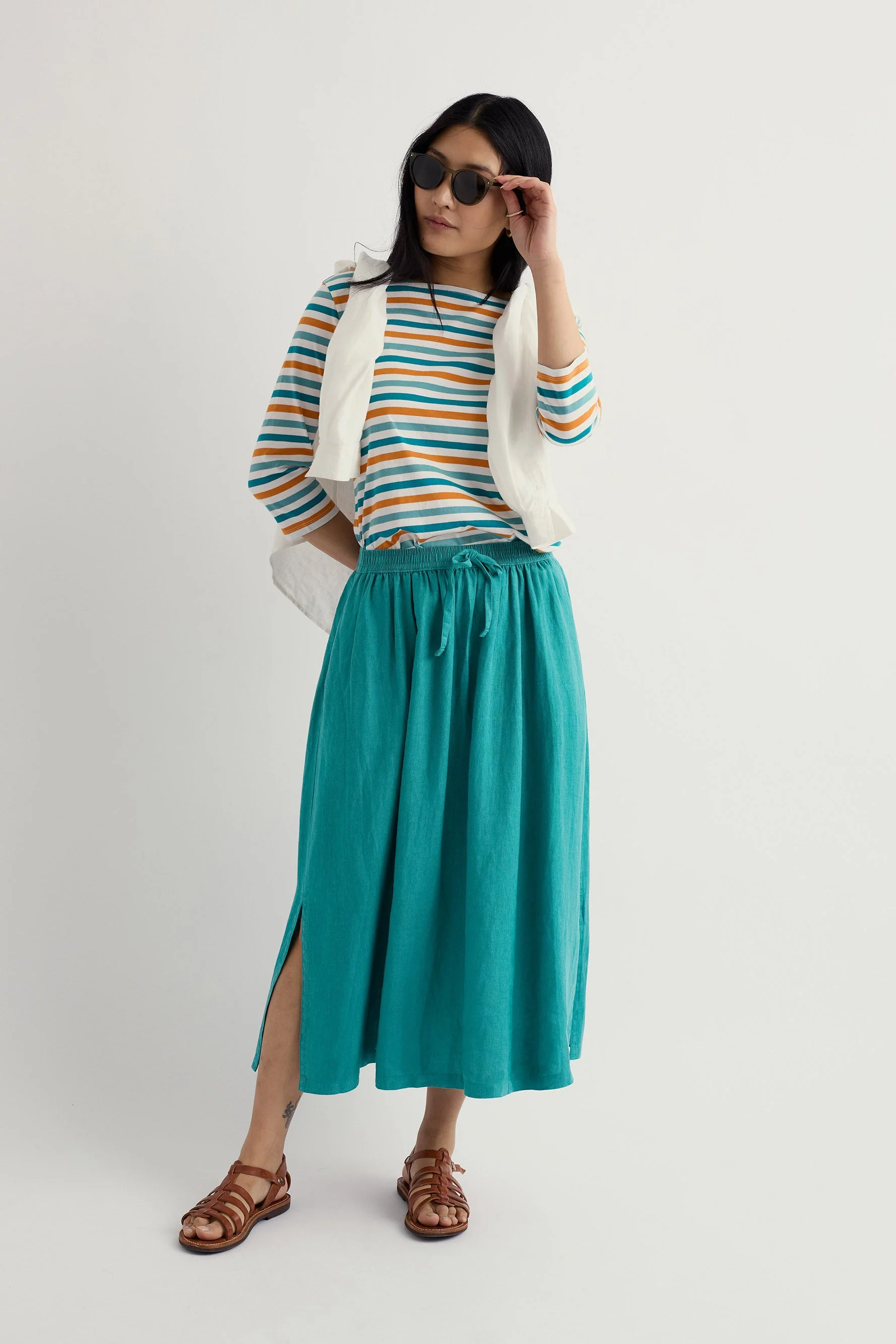 Sailor Organic Cotton Jersey Top - Tri Mini Cornish Deep Dive - Image 3