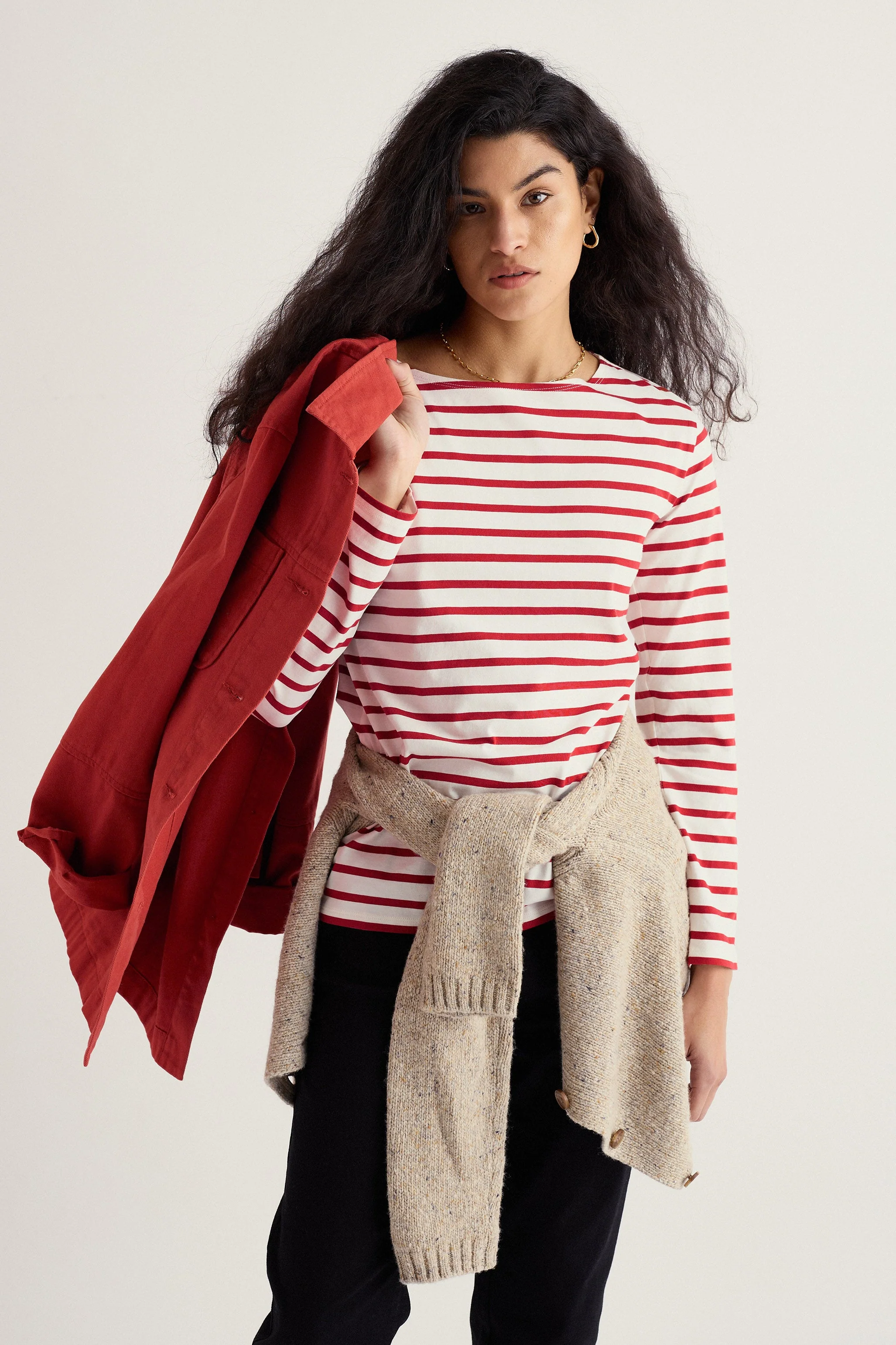 Sailor Shirt - Breton Deep Rust - Image 4