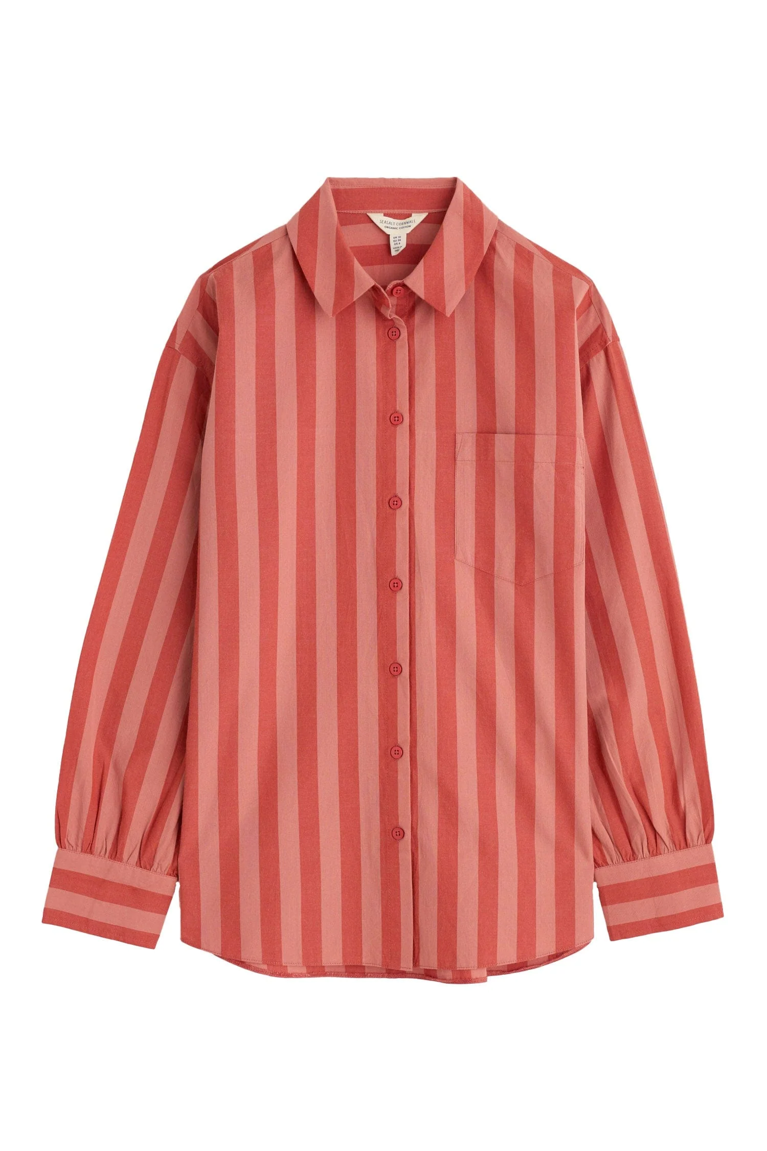 Sea Path Shirt - Scallion Stripe Dark Cinnamon