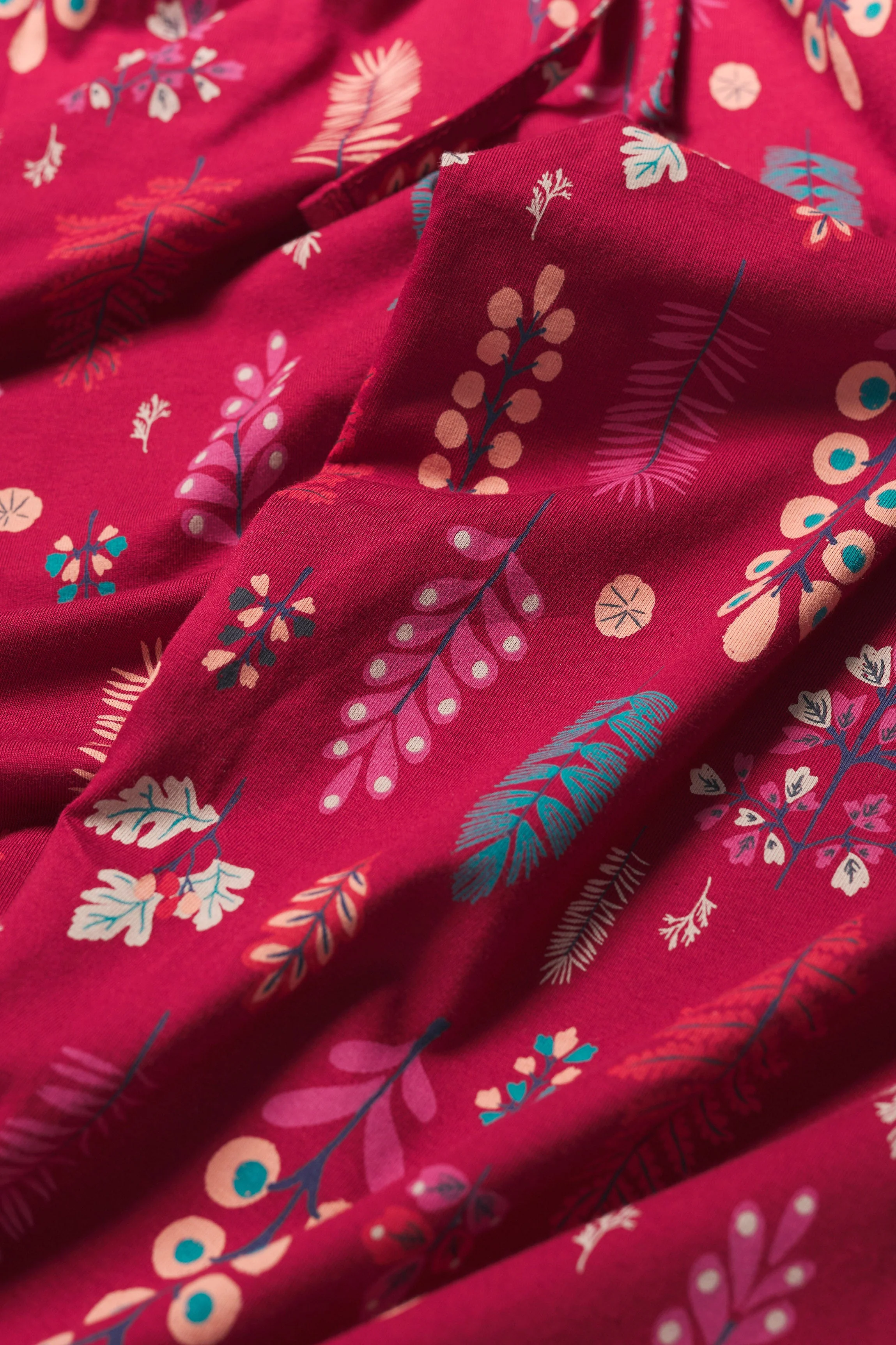 Setting Sun Cotton Jersey Pyjamas - Botanical Woodland Jam - Image 5