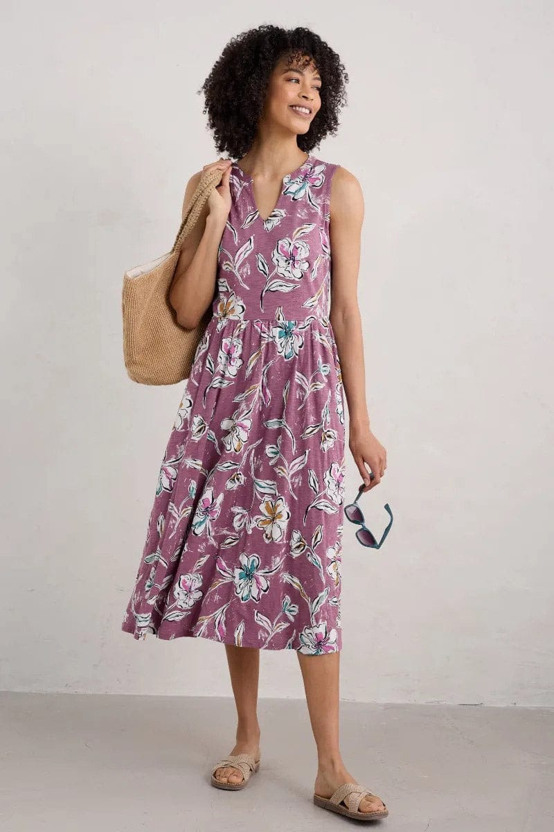 Shelter Bay Sleeveless Jersey Dress - Linework Floral Heather - Image 2