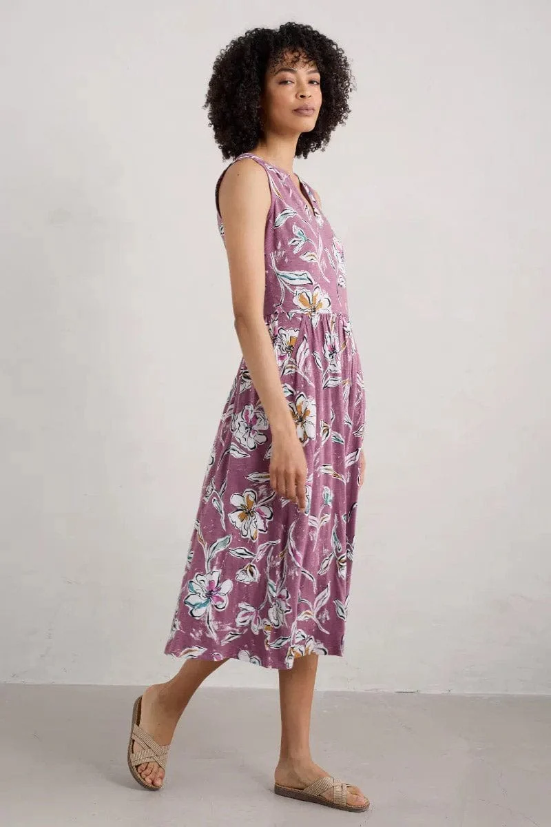 Shelter Bay Sleeveless Jersey Dress - Linework Floral Heather - Image 3