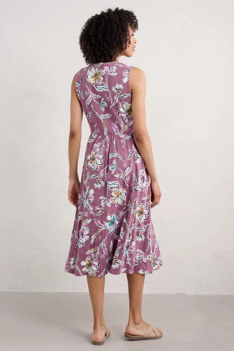 Shelter Bay Sleeveless Jersey Dress - Linework Floral Heather - Image 5
