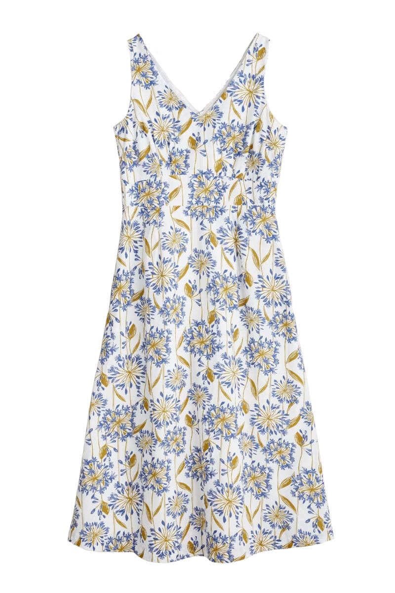 Sky Beyond Dress - Agapanthus Lino Chalk