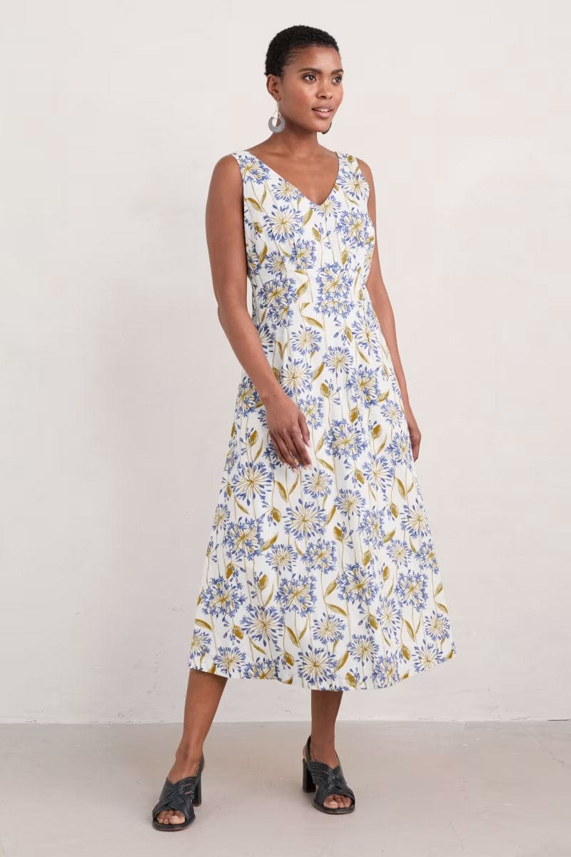 Sky Beyond Dress - Agapanthus Lino Chalk - Image 2