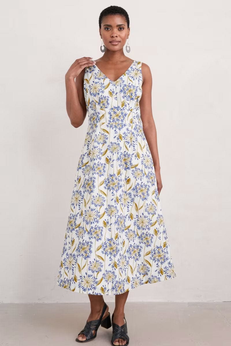 Sky Beyond Dress - Agapanthus Lino Chalk - Image 3