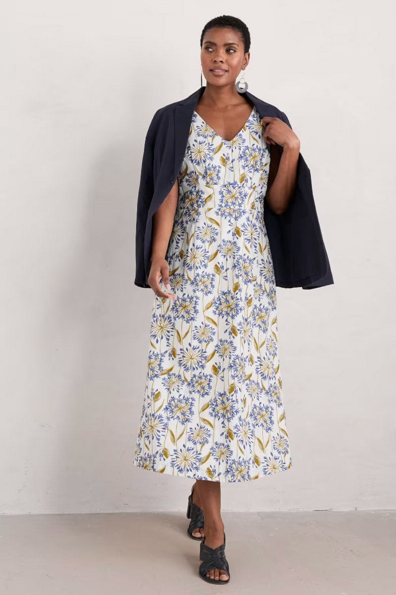 Sky Beyond Dress - Agapanthus Lino Chalk - Image 4