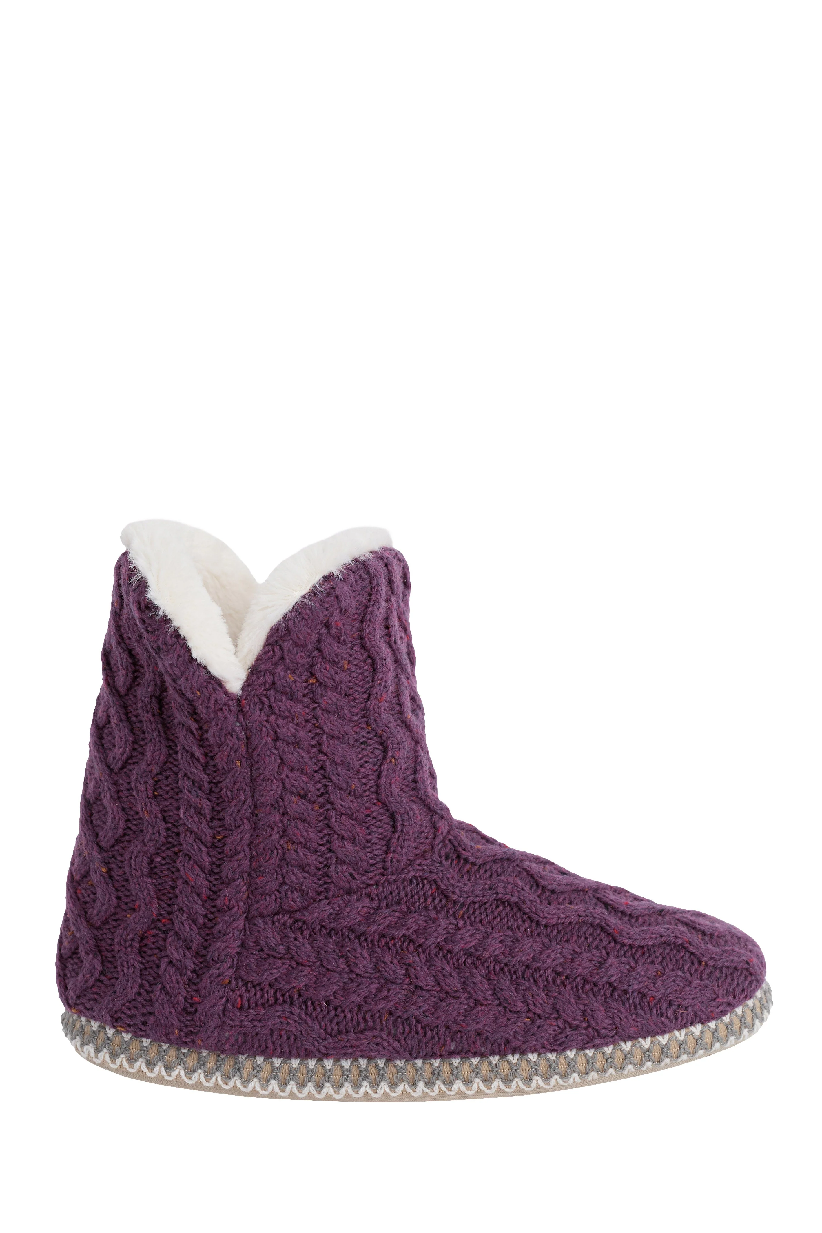 Starry Night Slipper Booties - Grape