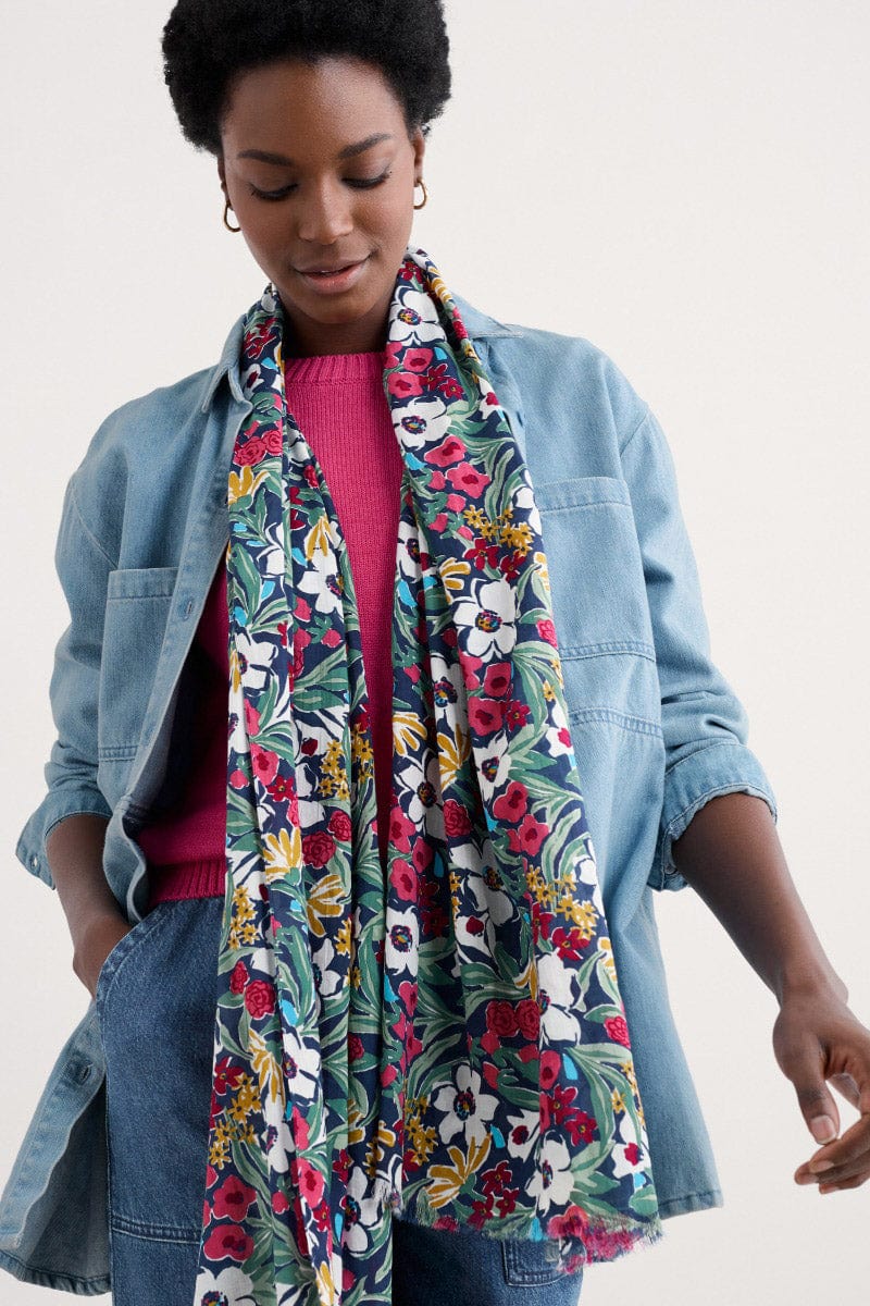 Summer Scarf - Garden Flowers Night - Image 2