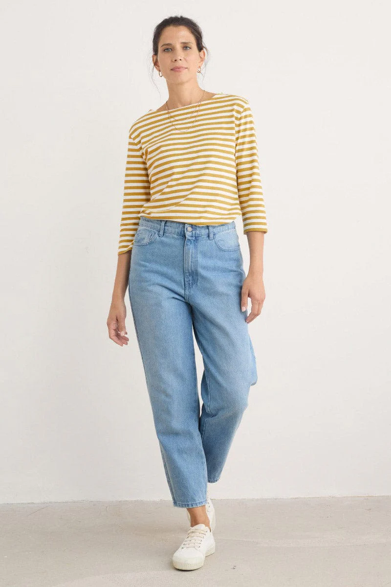 Towan Barrel Leg Jeans - Light Wash High Twist - Image 4