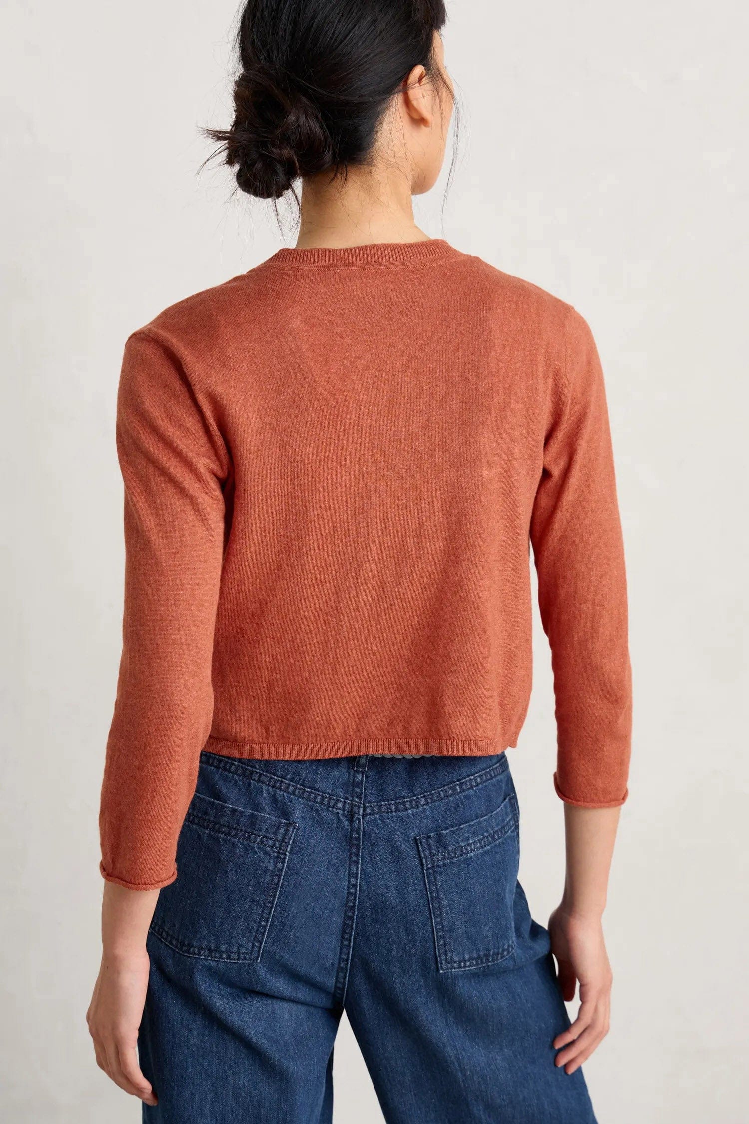 Vanessa Cotton Cardigan - Papaya - Image 5