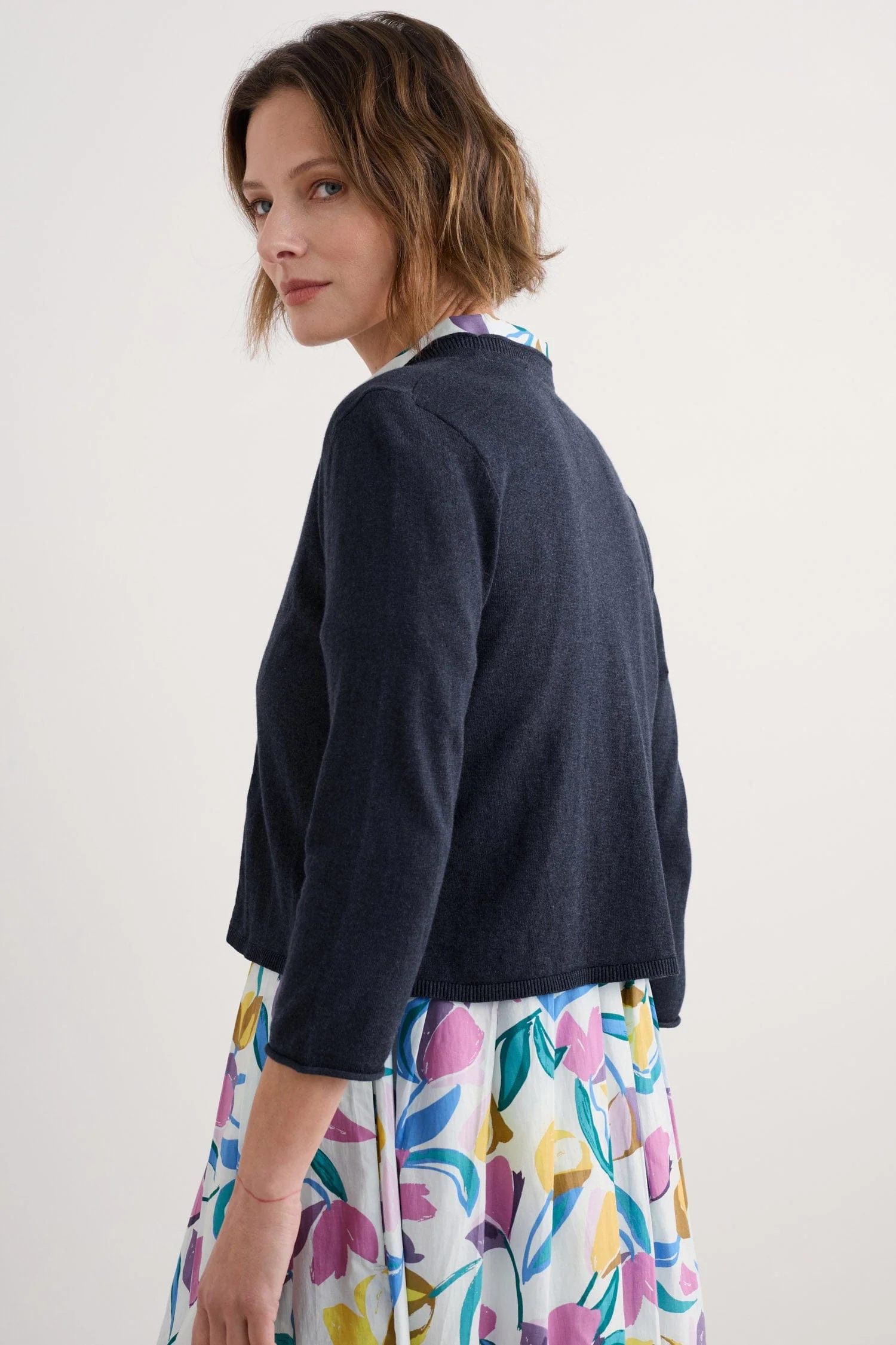 Vanessa Organic Cotton Cardigan - Maritime - Image 3