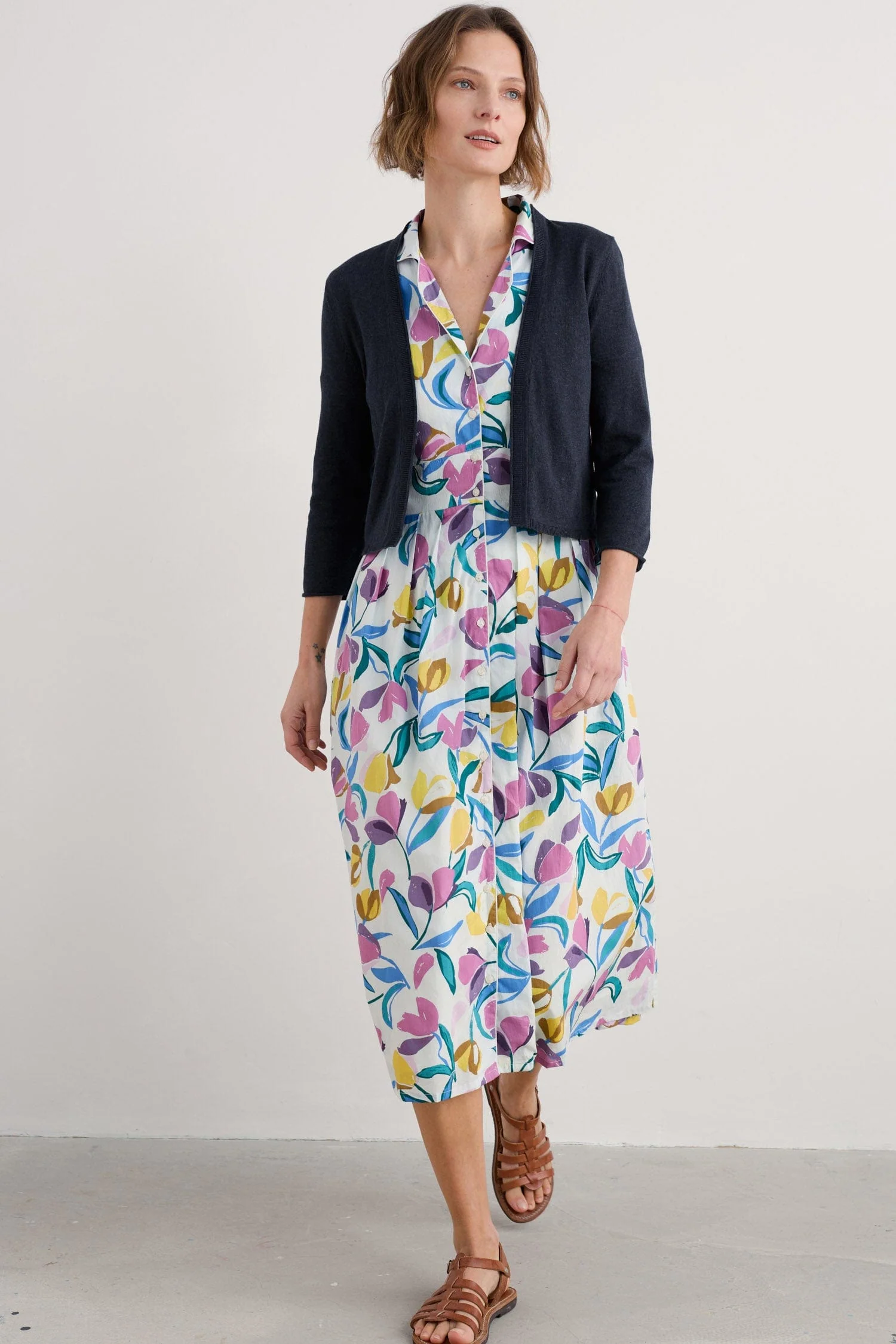 Vanessa Organic Cotton Cardigan - Maritime - Image 4