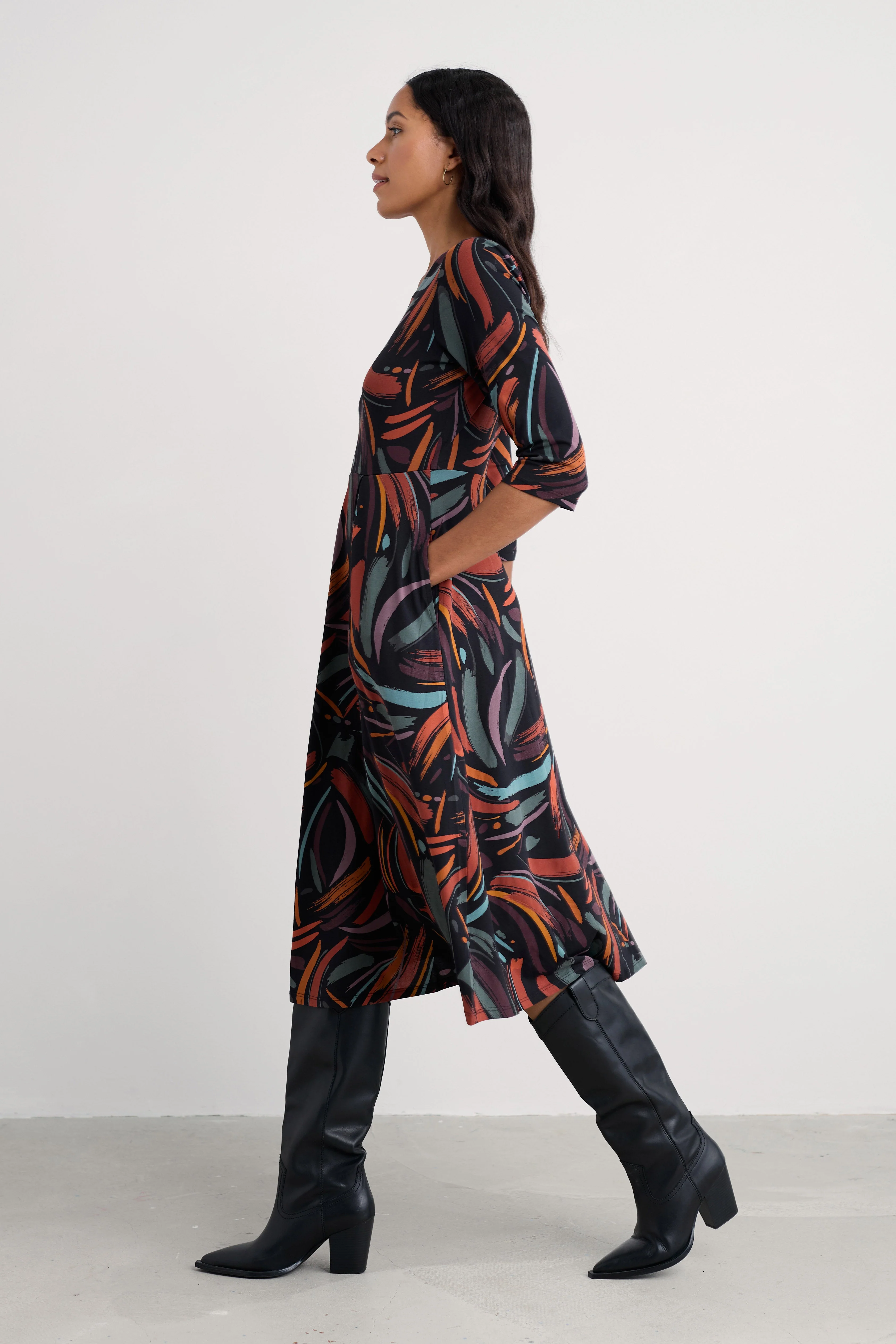 Veronica Dress - Dune Marks Onyx - Image 3