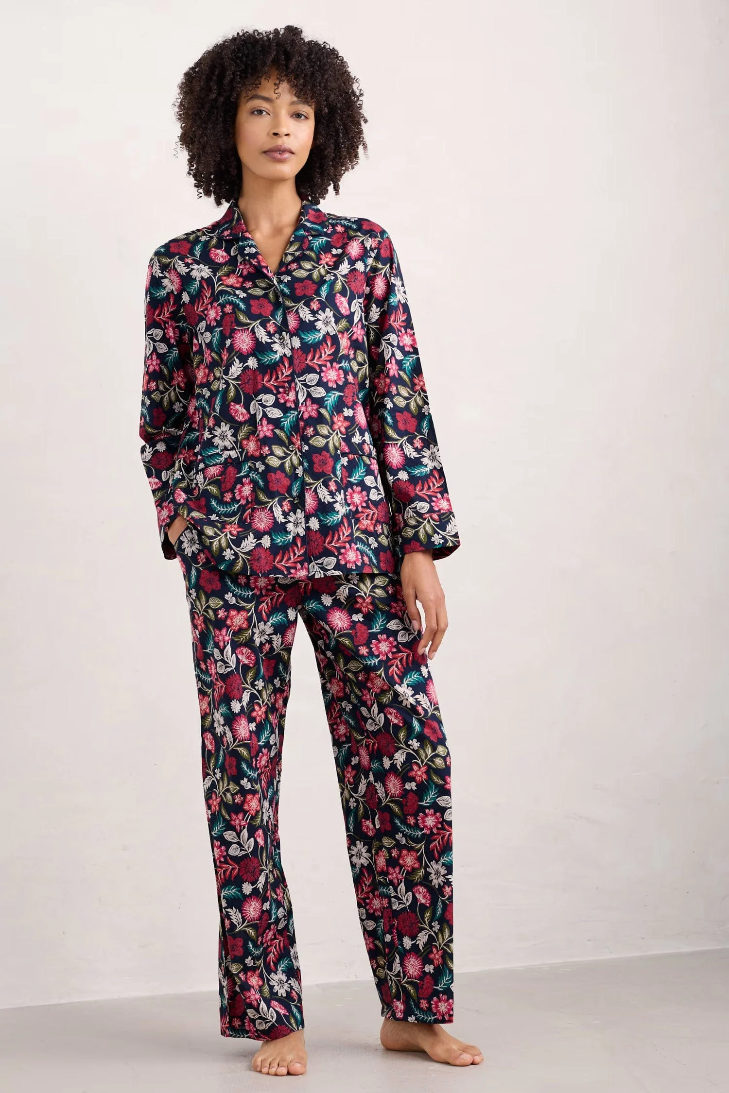 View Point Pyjama Set - Woodblock Bloom Dahlia - Image 2