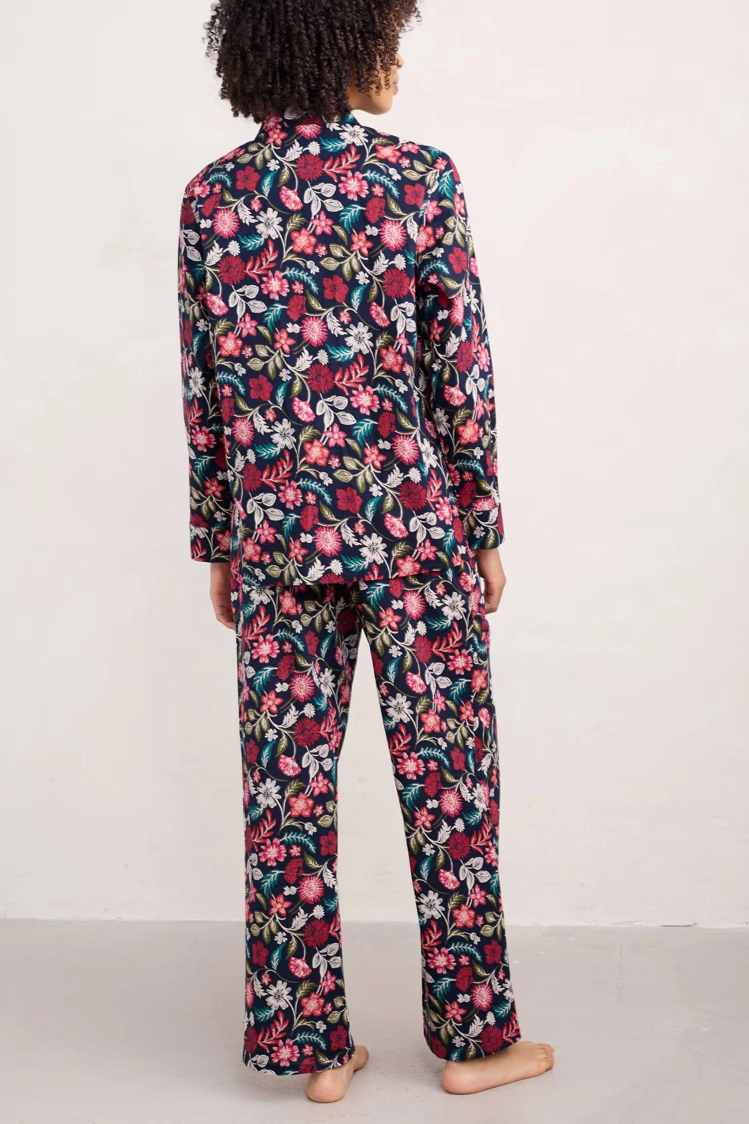 View Point Pyjama Set - Woodblock Bloom Dahlia - Image 3