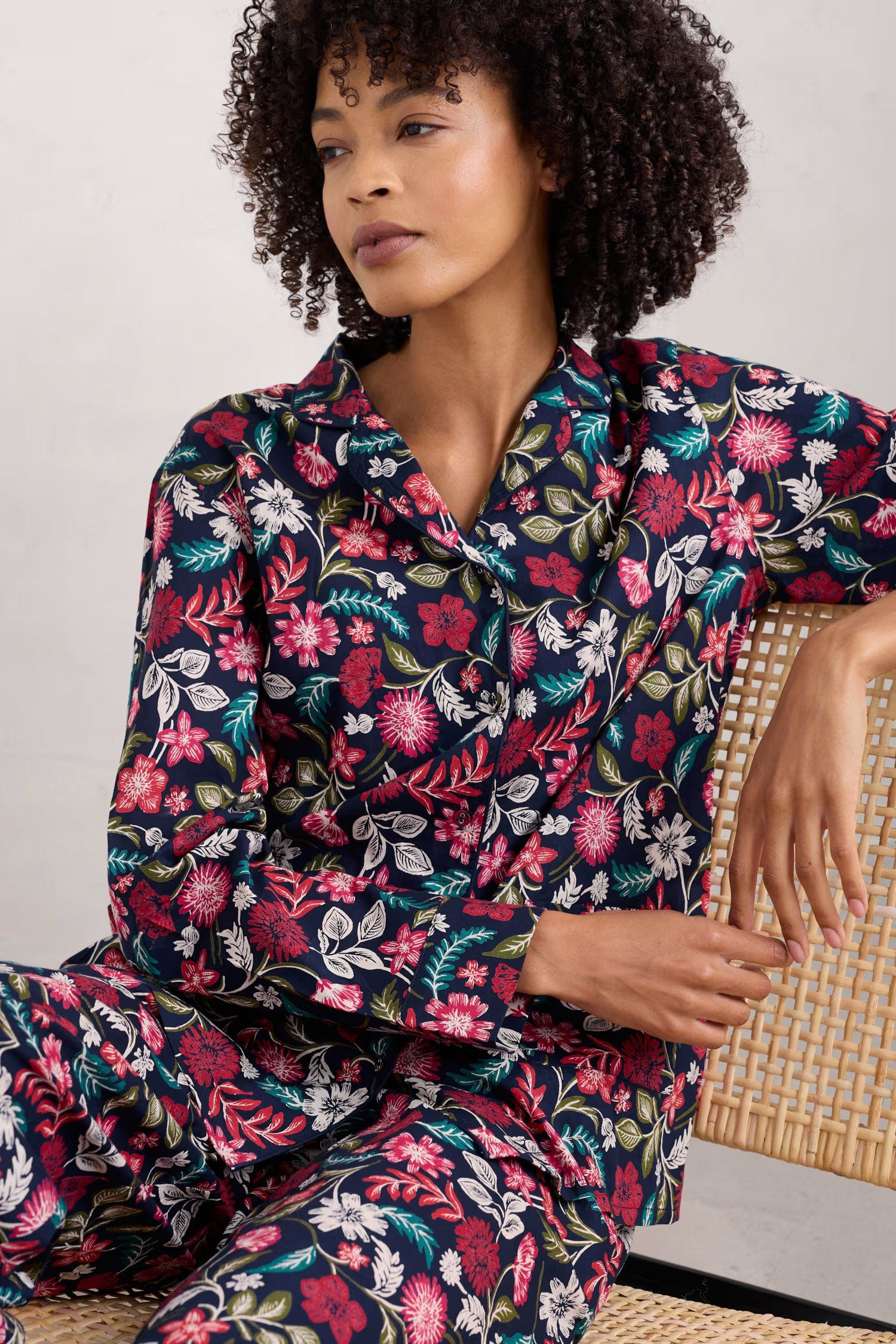 View Point Pyjama Set - Woodblock Bloom Dahlia - Image 4