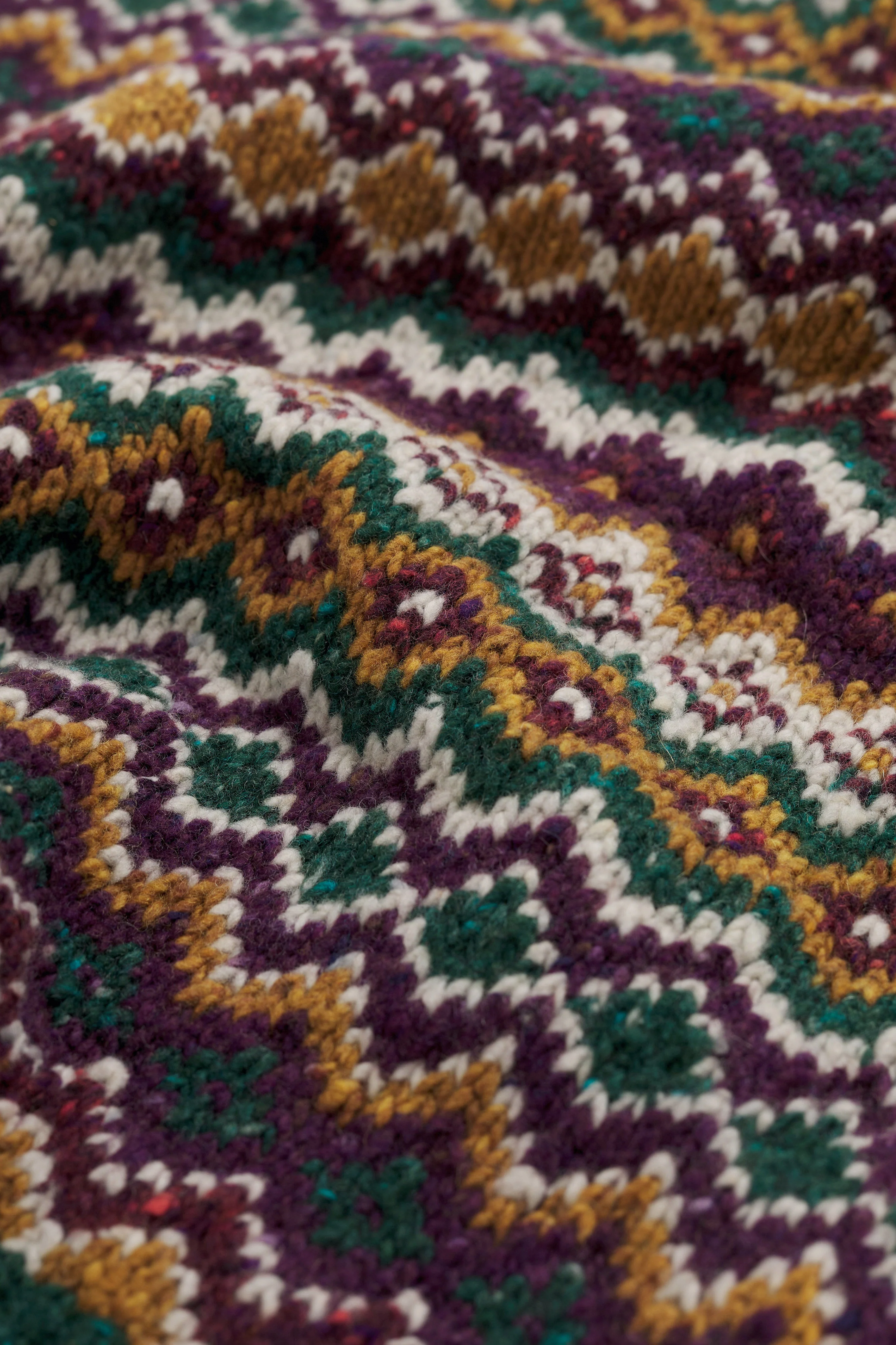 Weatherhill Fair Isle Wool Blend Snood - Modernist Dark Wreckage Multi - Image 4
