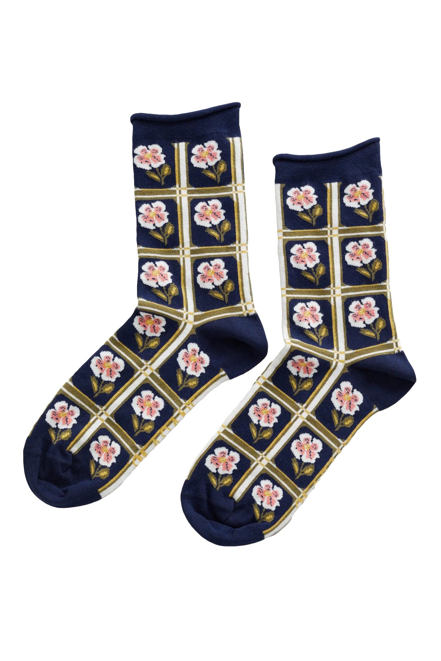 Womens Arty Organic Cotton Socks - Hattie Maritime