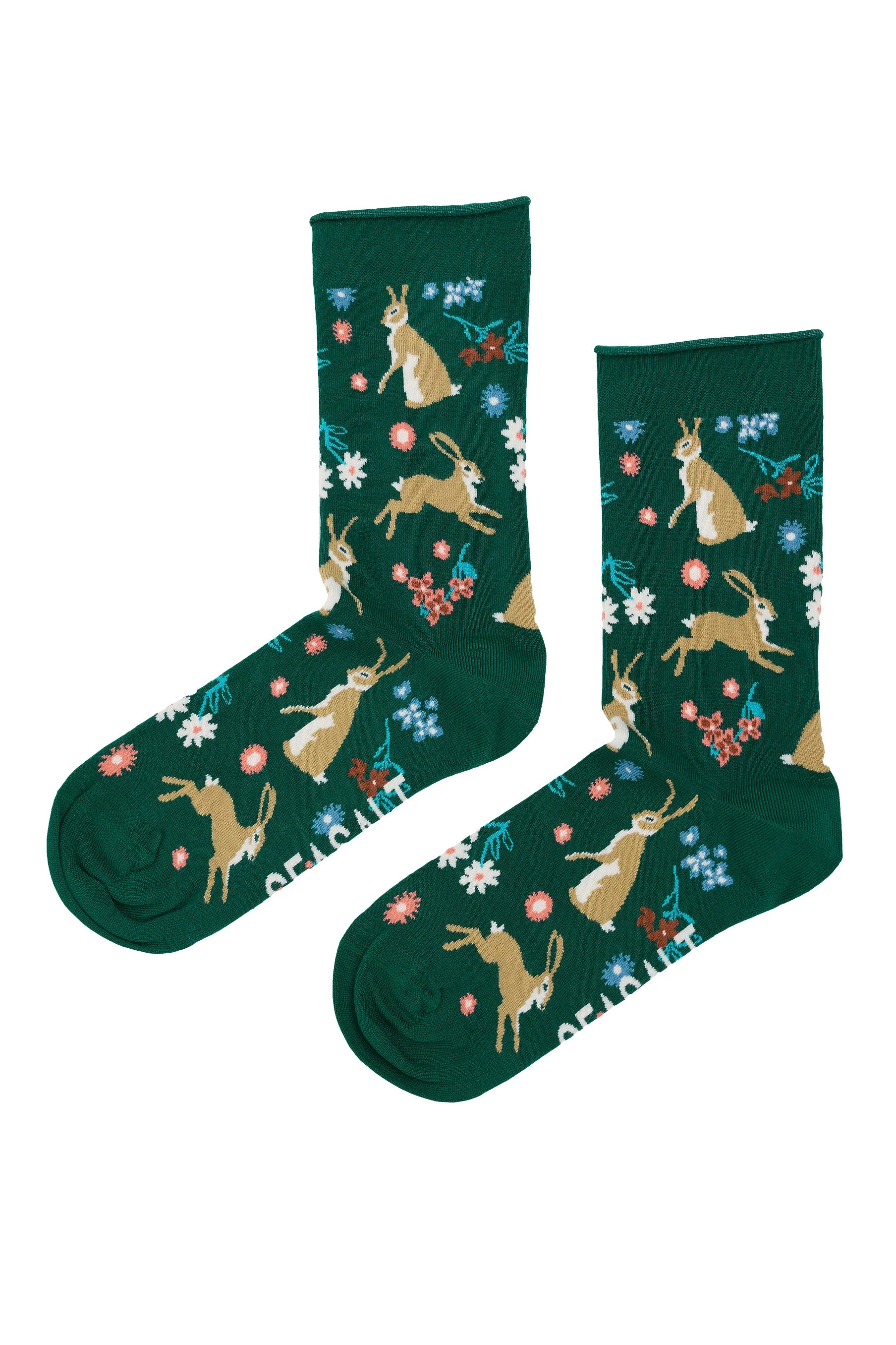 Women's Bamboo Arty Socks - Hares Leap Dark Wreckage