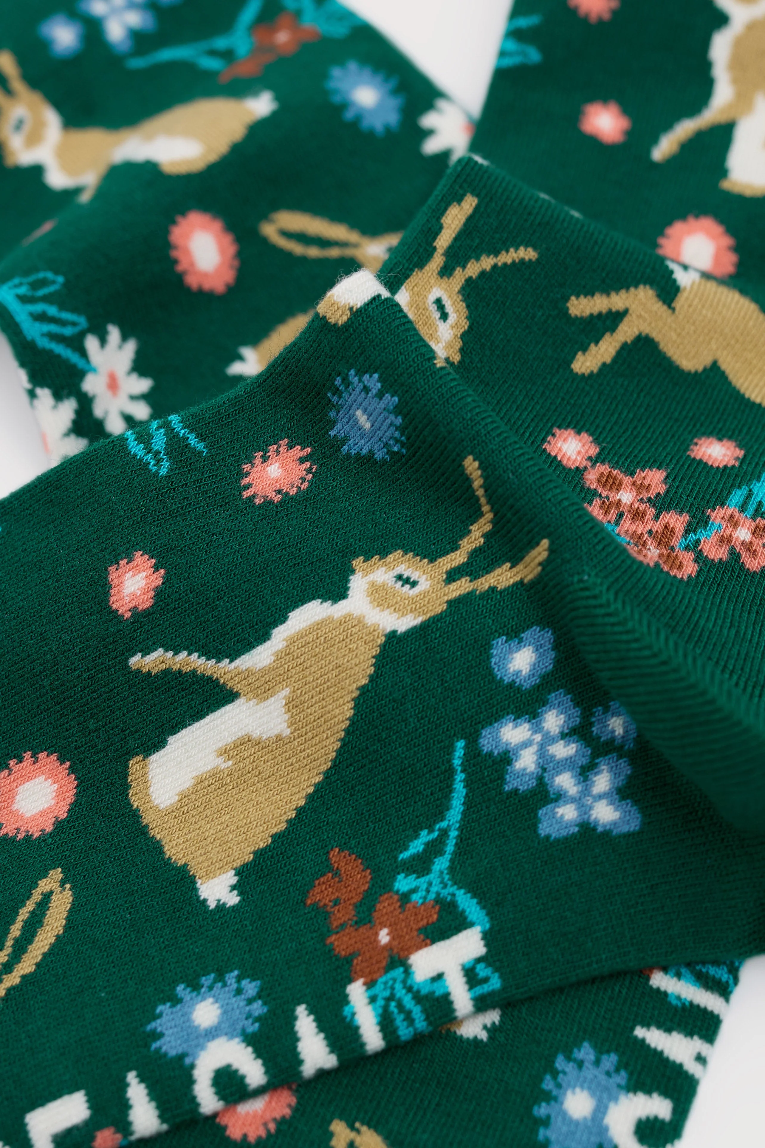 Women's Bamboo Arty Socks - Hares Leap Dark Wreckage - Image 2