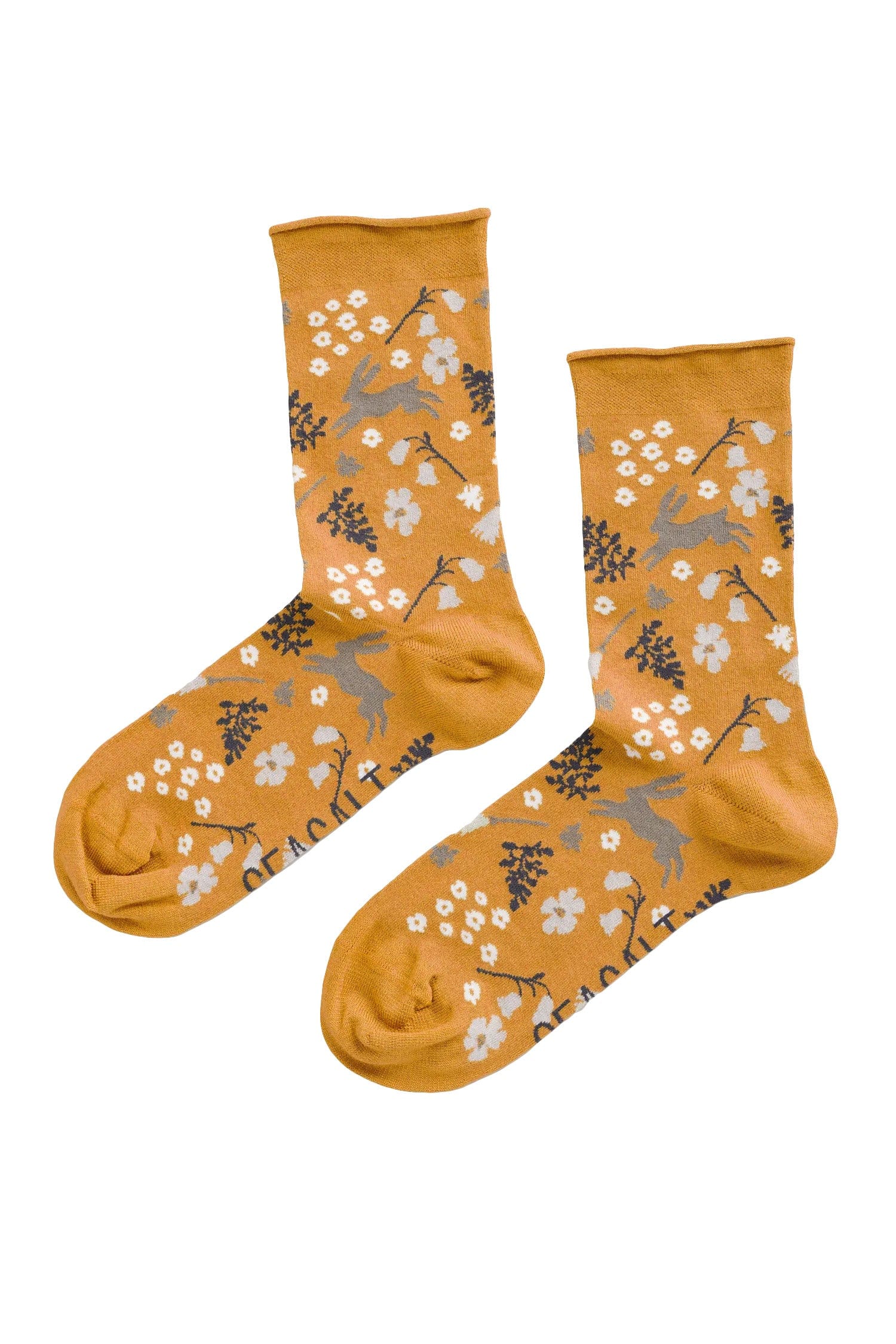 Women's Bamboo Arty Socks - Woodland Valley Sandstone