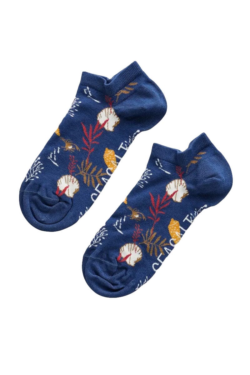 Women's Bamboo Arty Trainer Socks - Sea Holly Dusk