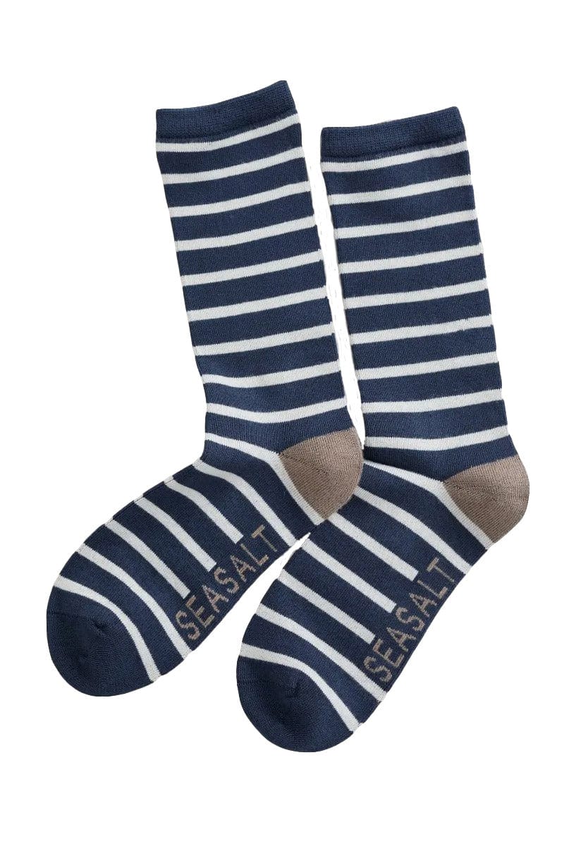 Womens Sailor Socks - Breton Magpie