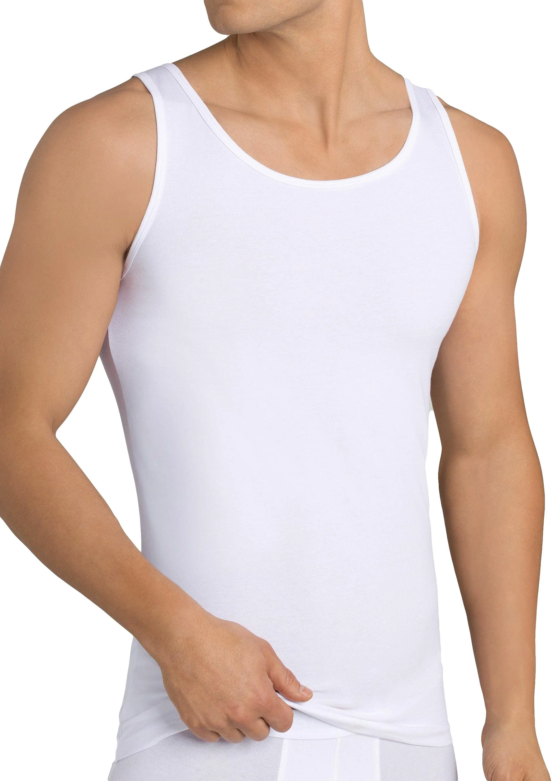 Mens 24/7 2 Pack Vest - White