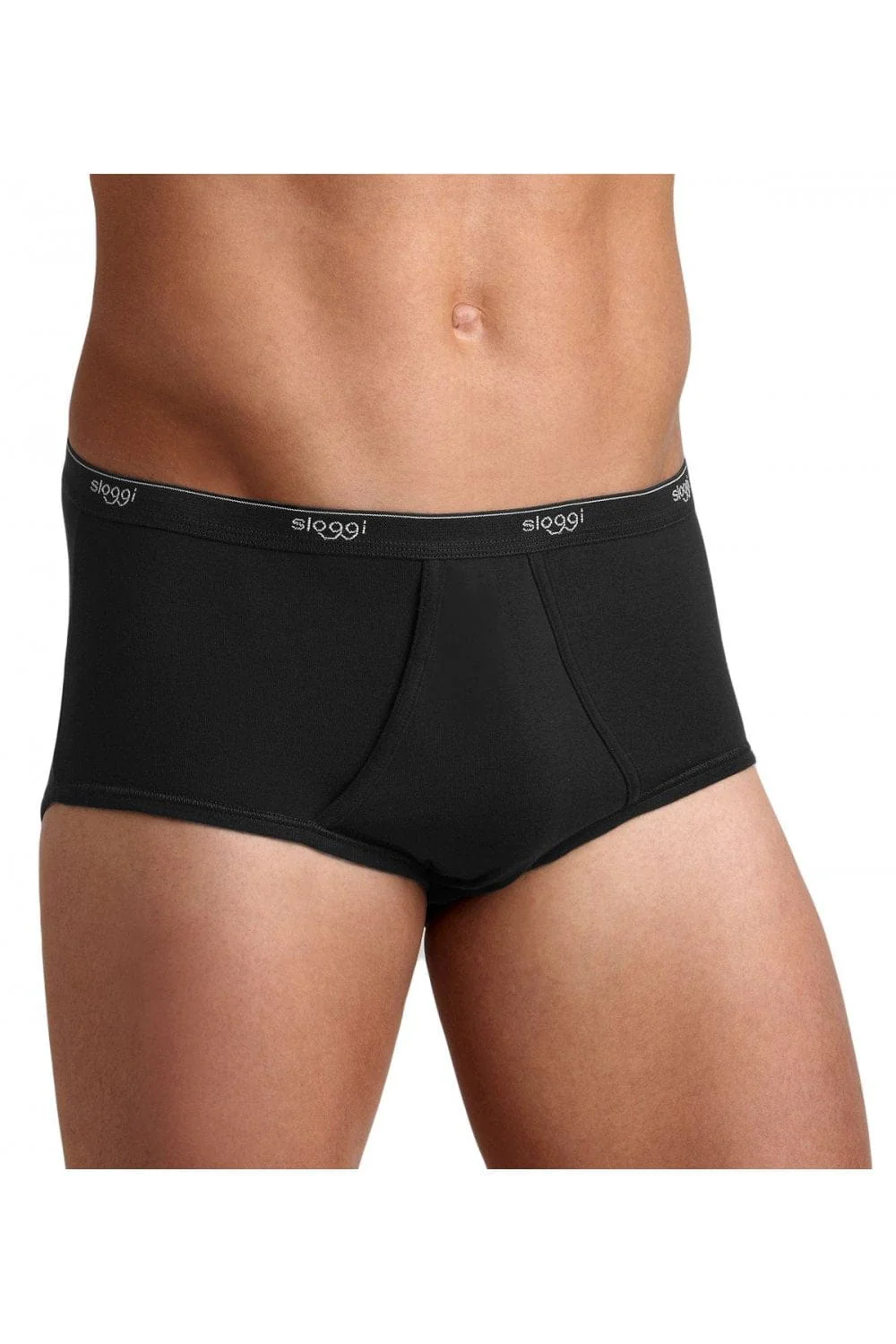 Mens Basic Maxi Briefs - 1 Pack - Black - Image 2