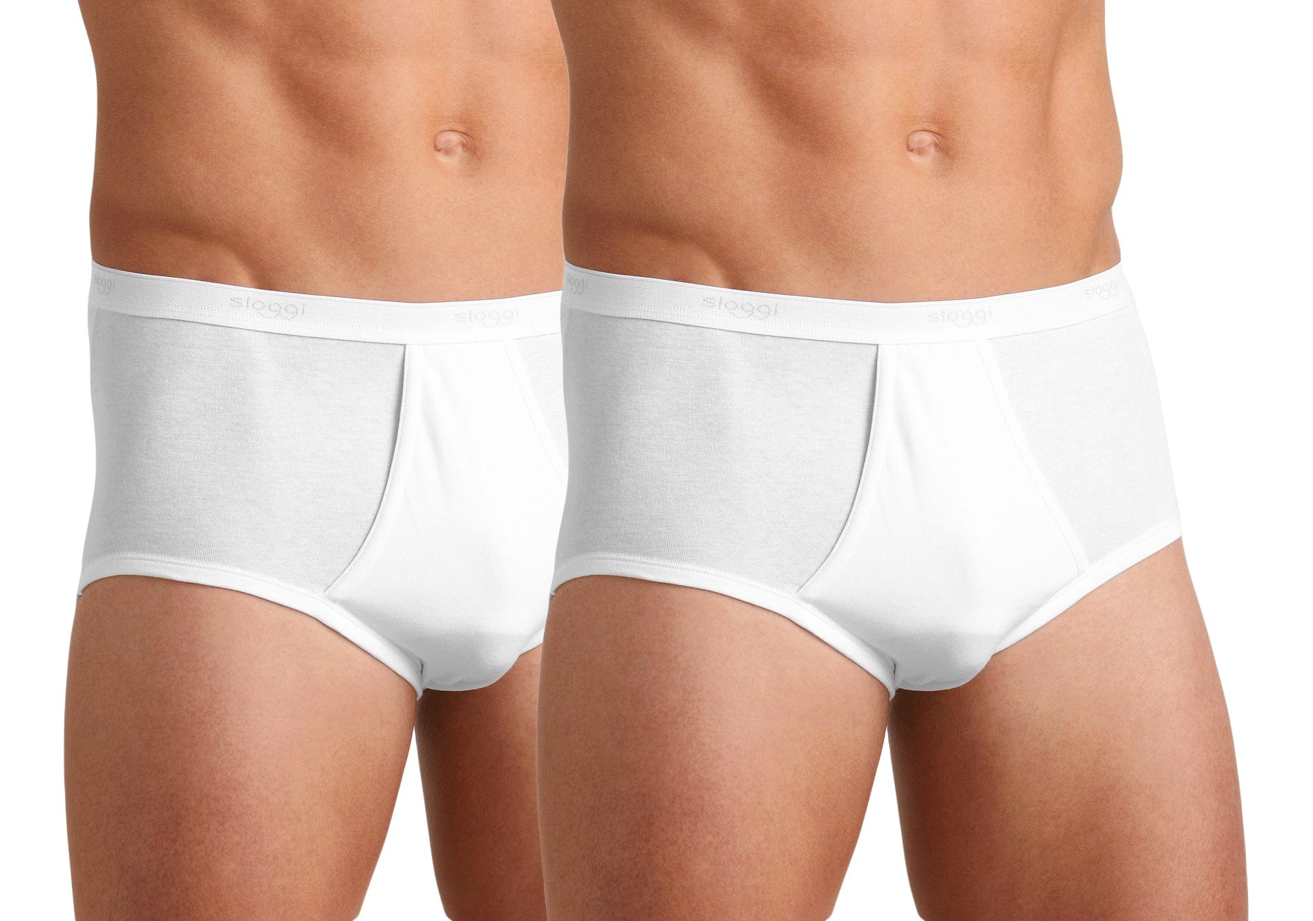 Mens Basic Maxi Briefs - 2 Pack - White