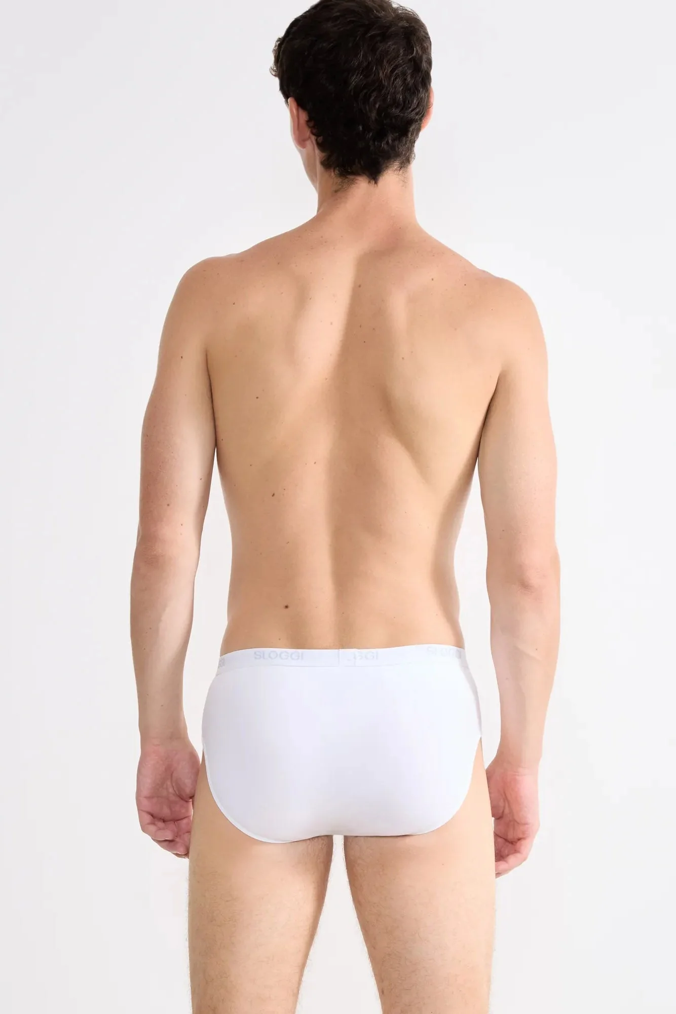Mens Basic Midi Briefs - 2 Pack - White - Image 3
