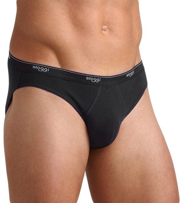 Mens Basic Mini Briefs - 2 Pack - Black - Image 2