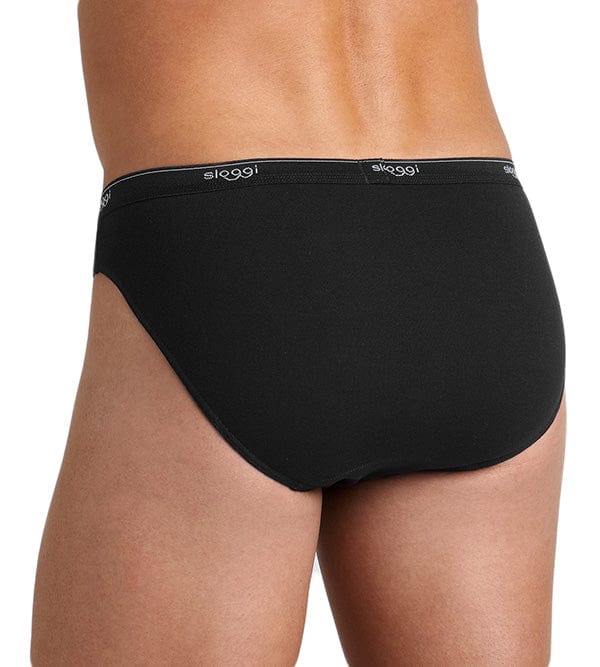 Mens Basic Mini Briefs - 2 Pack - Black - Image 3