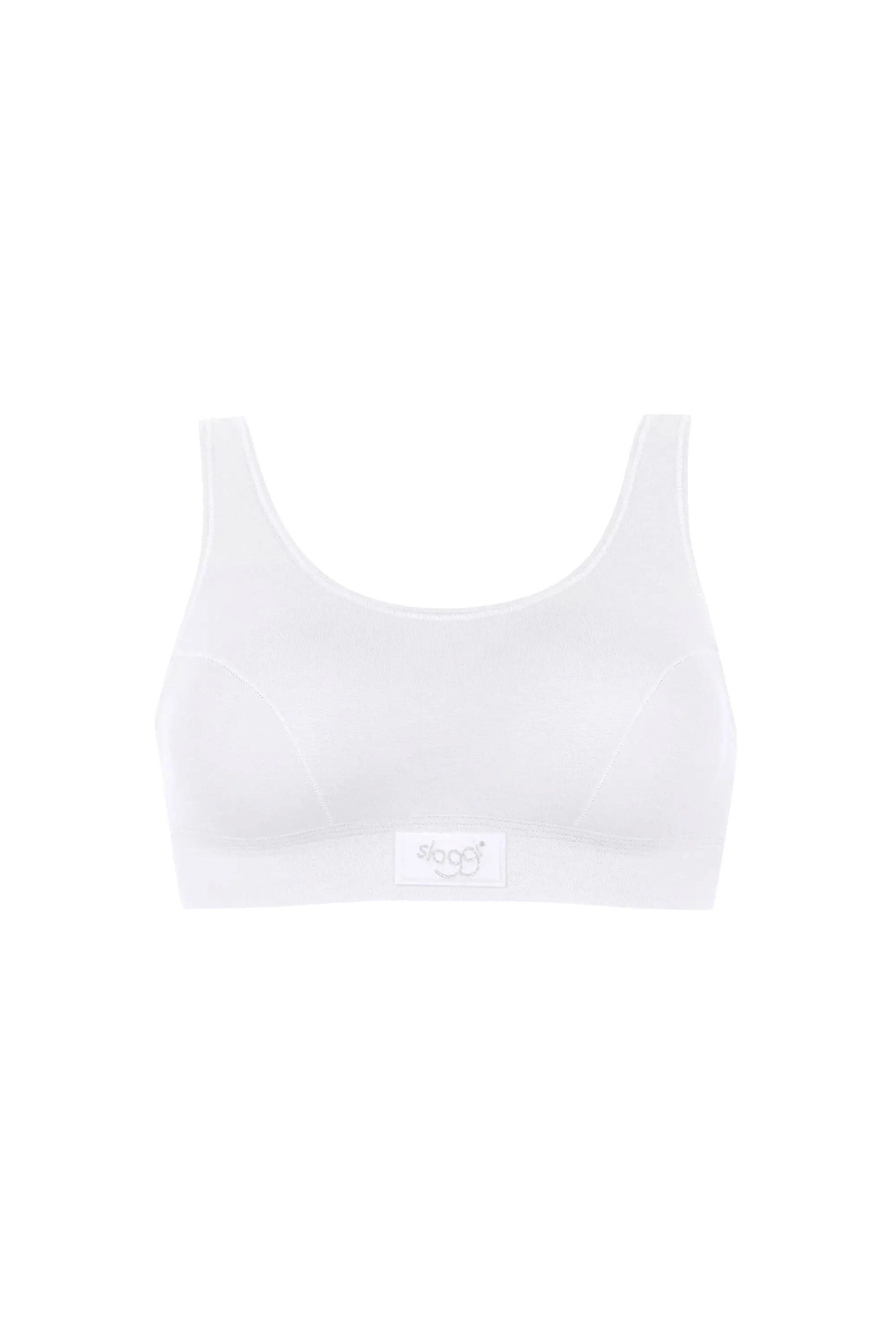 Womens Double Comfort Top Stretch Bra Top - White