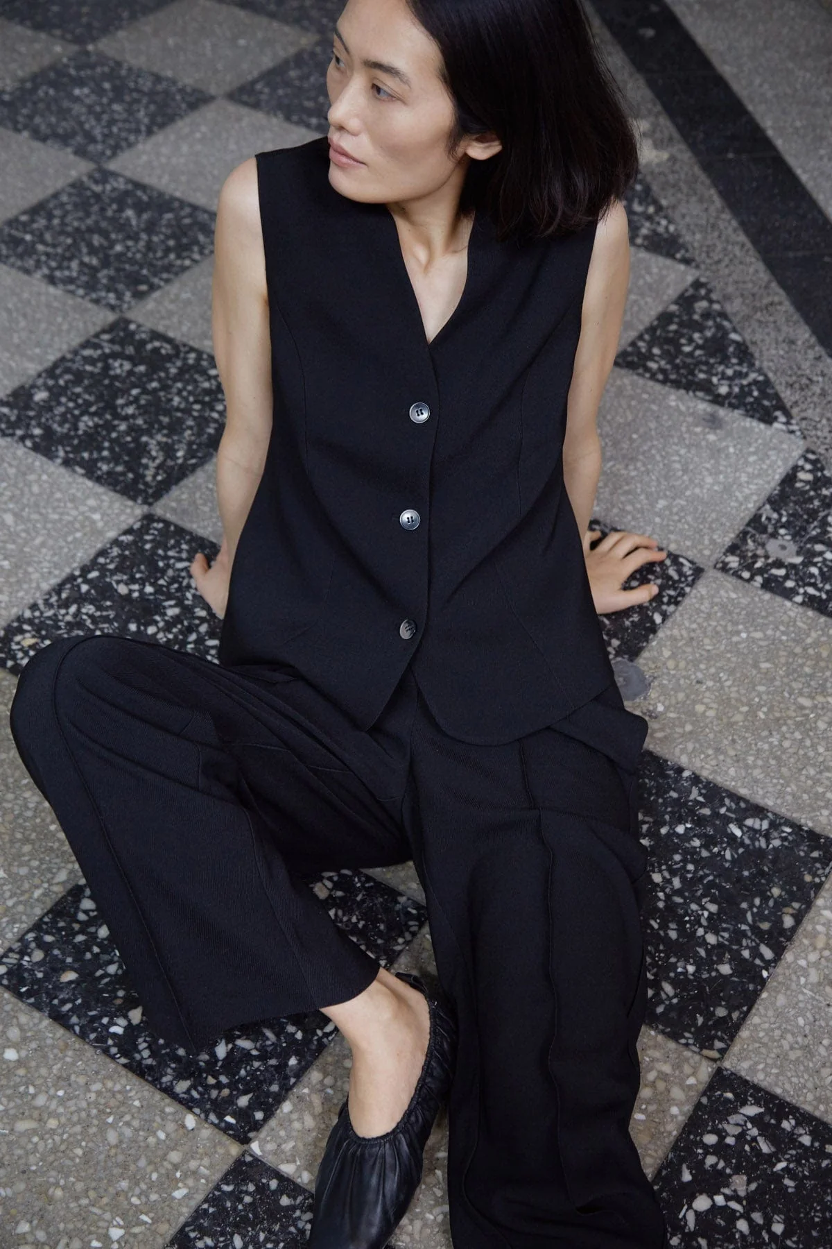 Eureka Elasticated Waist Trousers - Black - Image 2