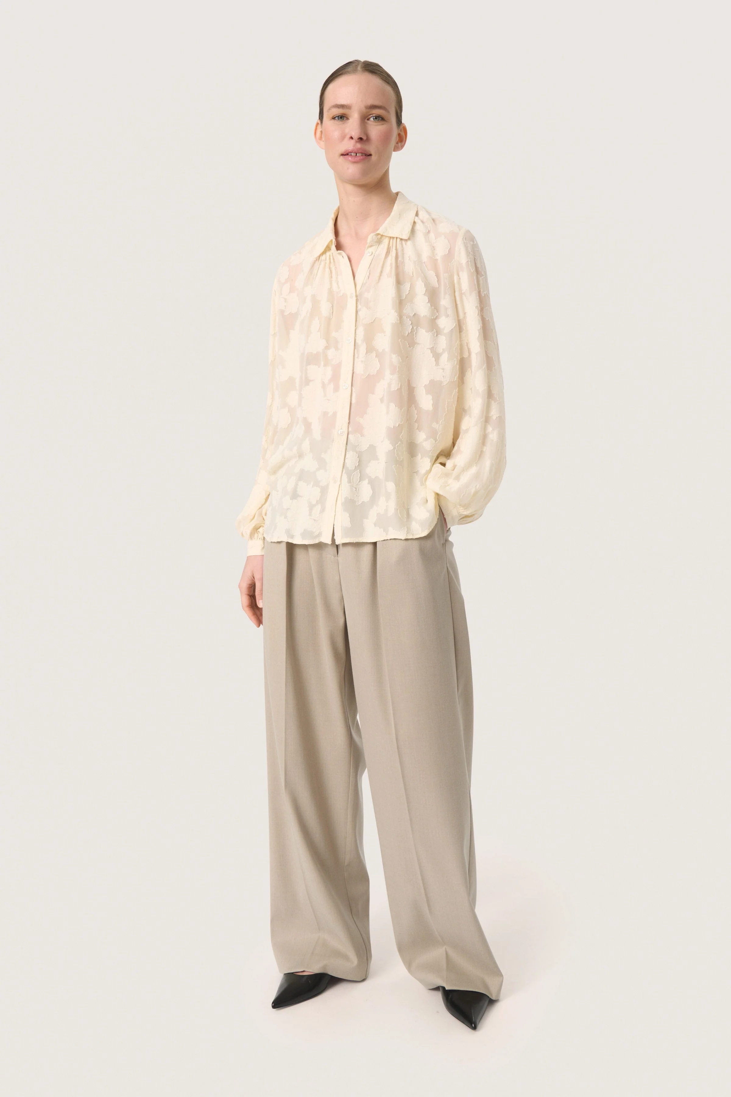 Felisia Jacquard Shirt - Sandshell - Image 4