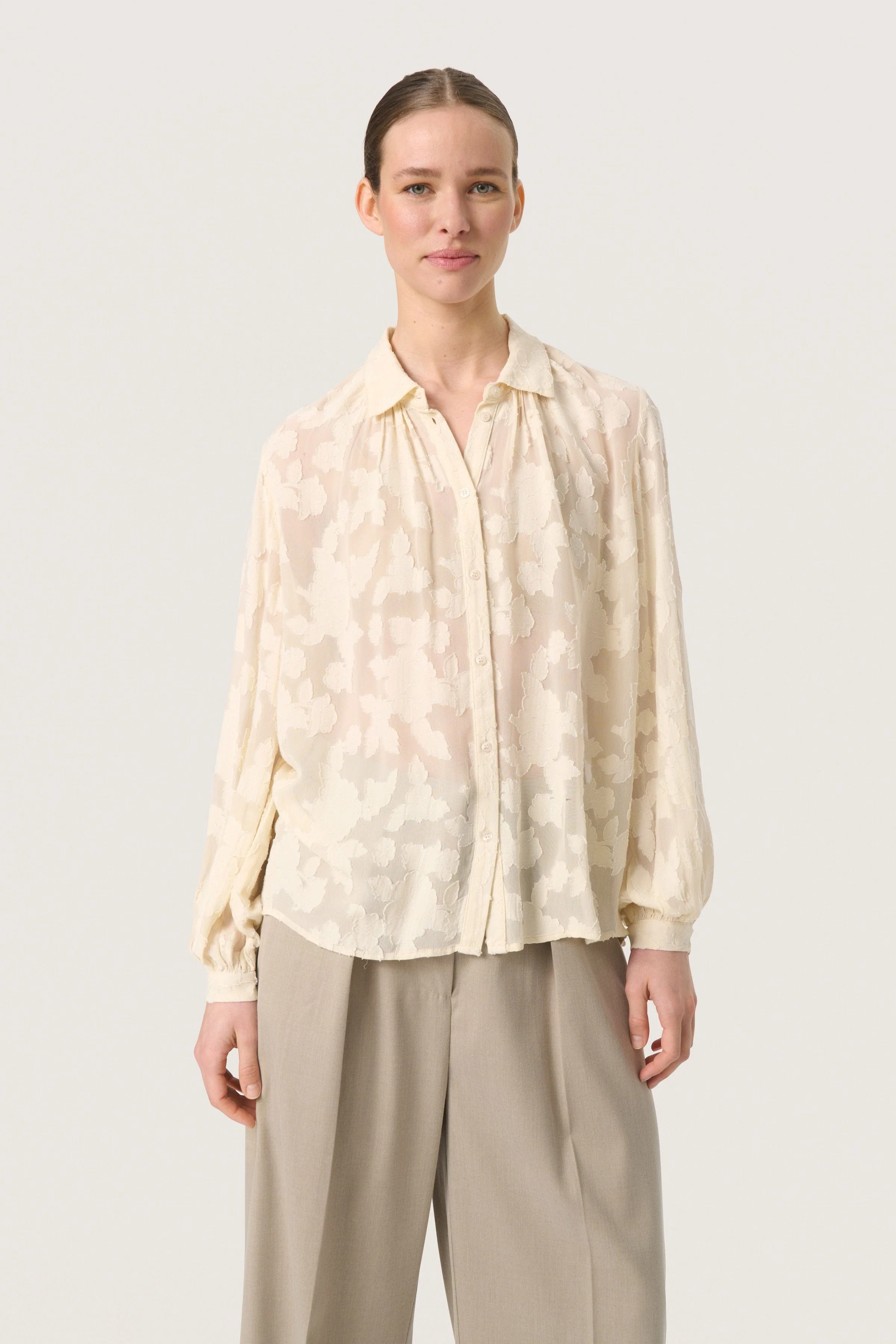Felisia Jacquard Shirt - Sandshell - Image 5