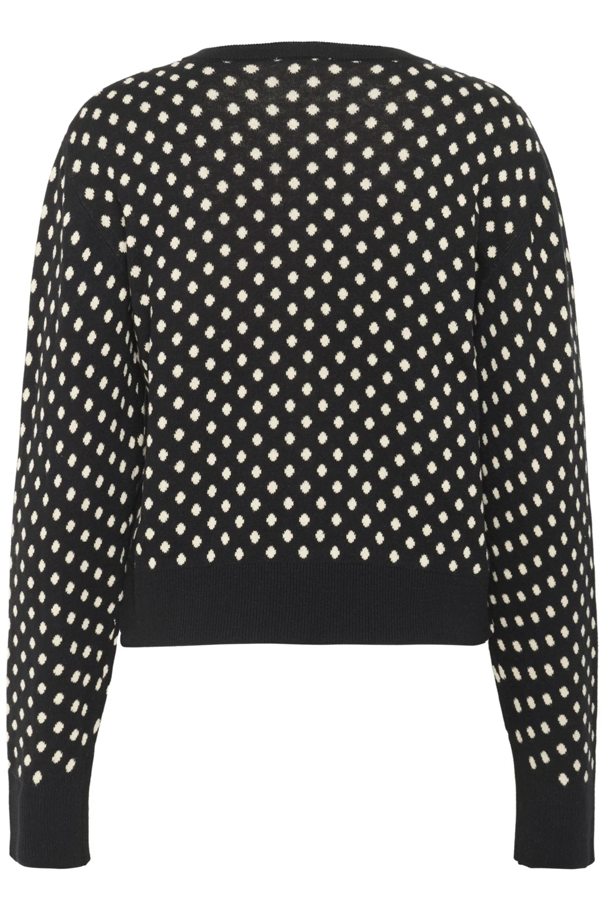 Gya Cotton Cardigan - Black with Sandshell Dot - Image 6